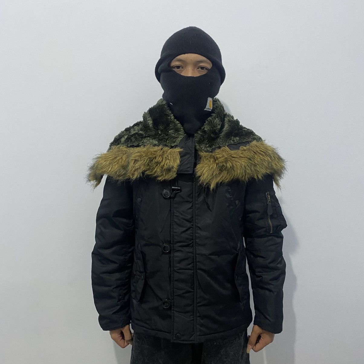If Six Was Nine × Japanese Brand × Le Grande Bleu (L.G.B.) GOA Style - Type N-2B Fur Faux Jacket Size US L / EU 52-54 / 3 - 8 Thumbnail