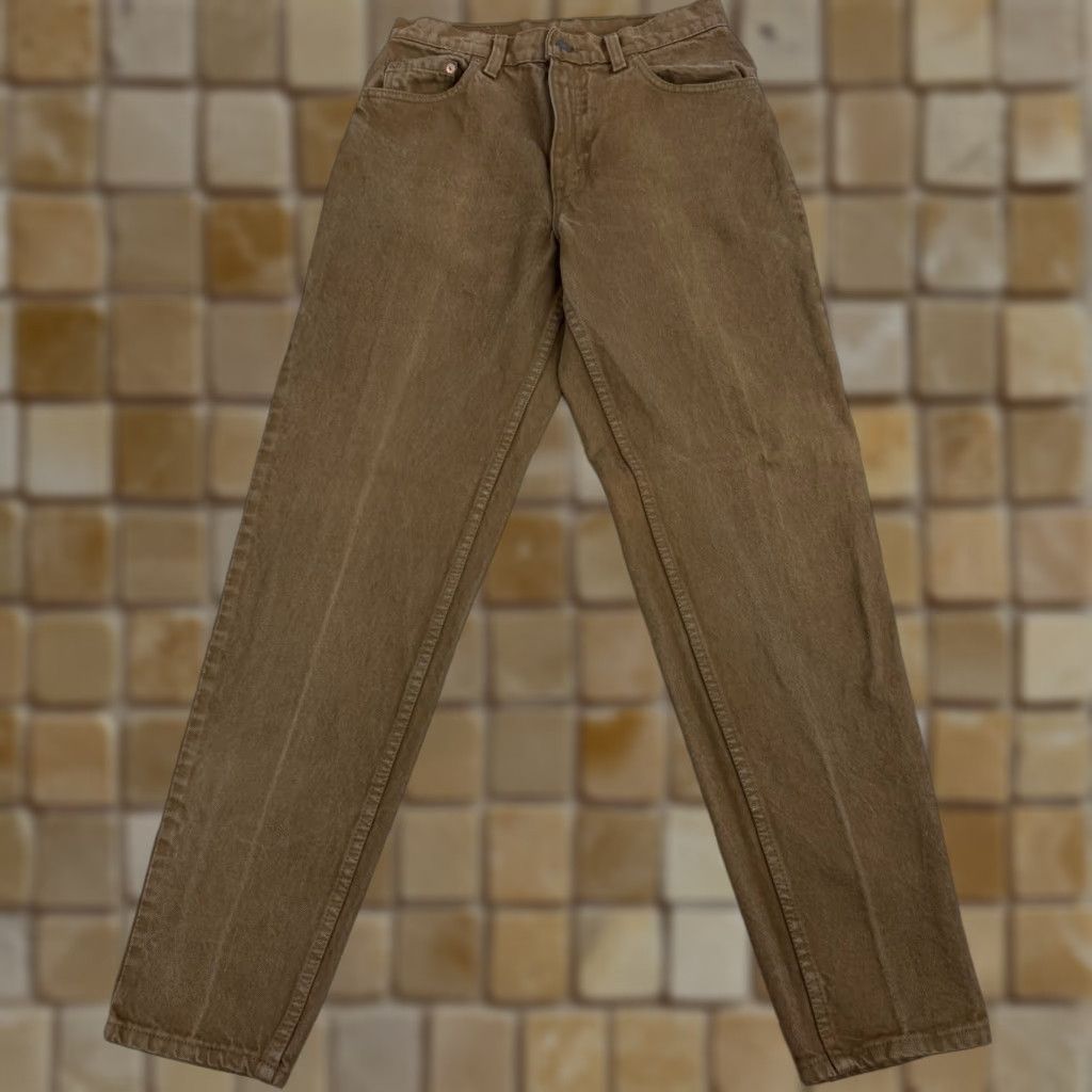 Levi's VINTAGE Levi’s 550 Relaxed Fit Tapered Jeans Brown Womens 9 Med Made In USA Size 30" / US 8 / IT 44 - 1 Thumbnail