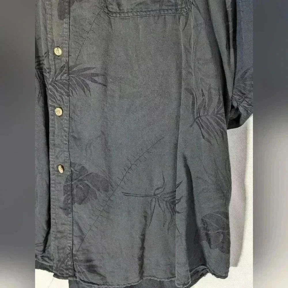 Designer Keeler Bay tone on tone Hawaiian shirt navy blue XXL Size US XXL / EU 58 / 5 - 2 Thumbnail