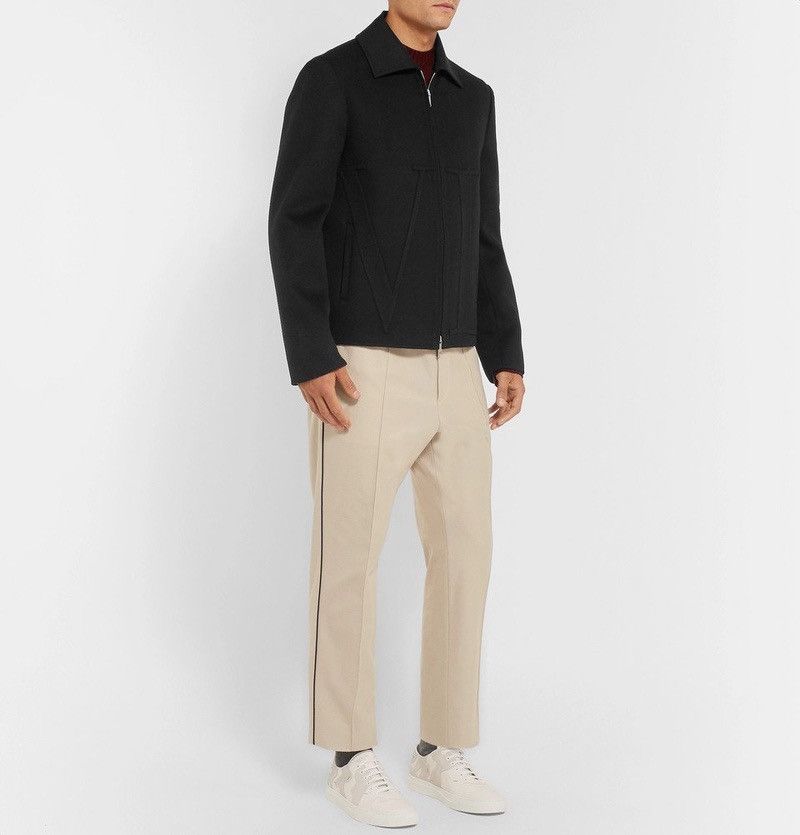Valentino Appliquéd Wool and Cashmere-Blend Blouson Jacket Size US L / EU 52-54 / 3 - 3 Thumbnail