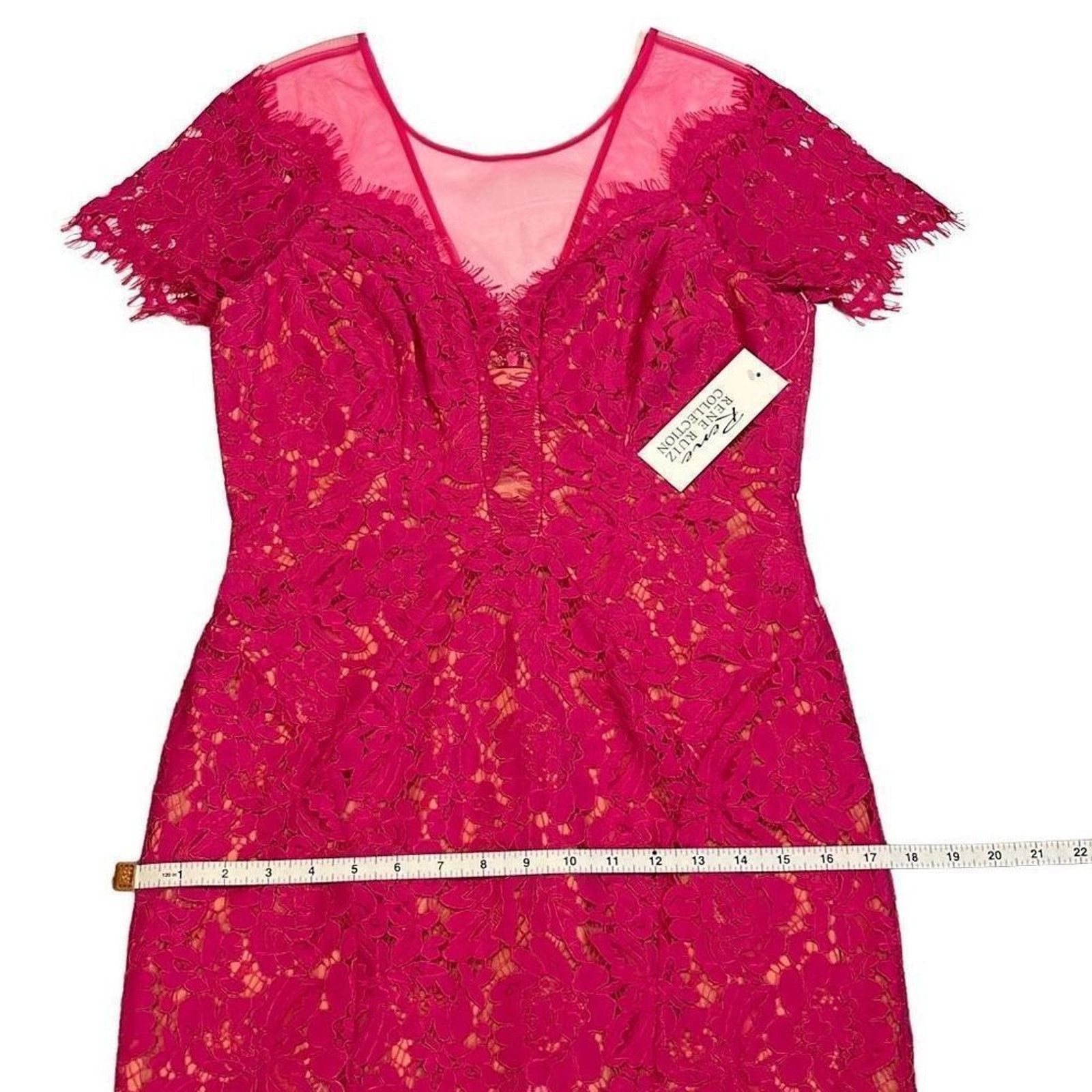 Charo Ruiz Rene by Rene Ruiz Lace Sheath Dress NWT Size S / US 4 / IT 40 - 11 Thumbnail