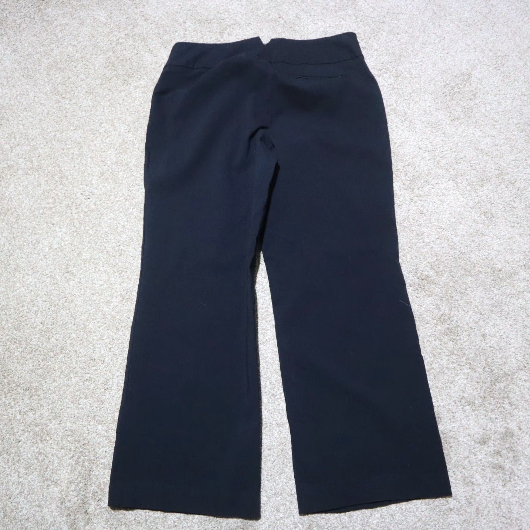 Vintage Lane Bryant Dress Pants Wide-Leg Pants Black Rayon Spandex Women's Size 2 Size 26" / US 2 / IT 38 - 8 Thumbnail