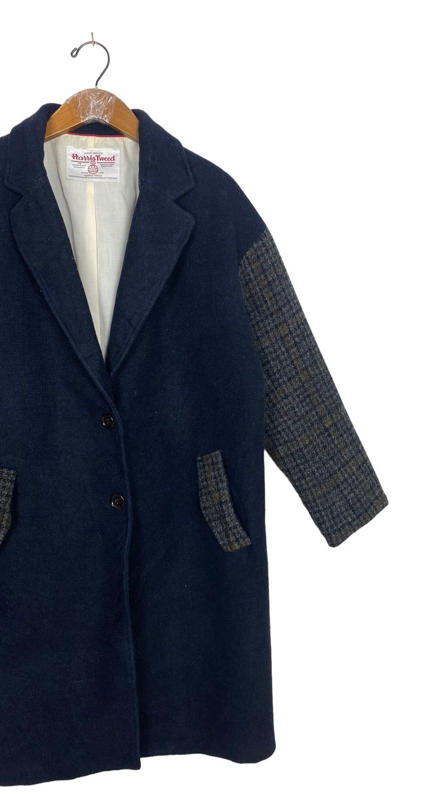 Harris Tweed Rare‼️ Harris Tweed Hand Woven Wool Coat Size L / US 10 / IT 46 - 4 Thumbnail