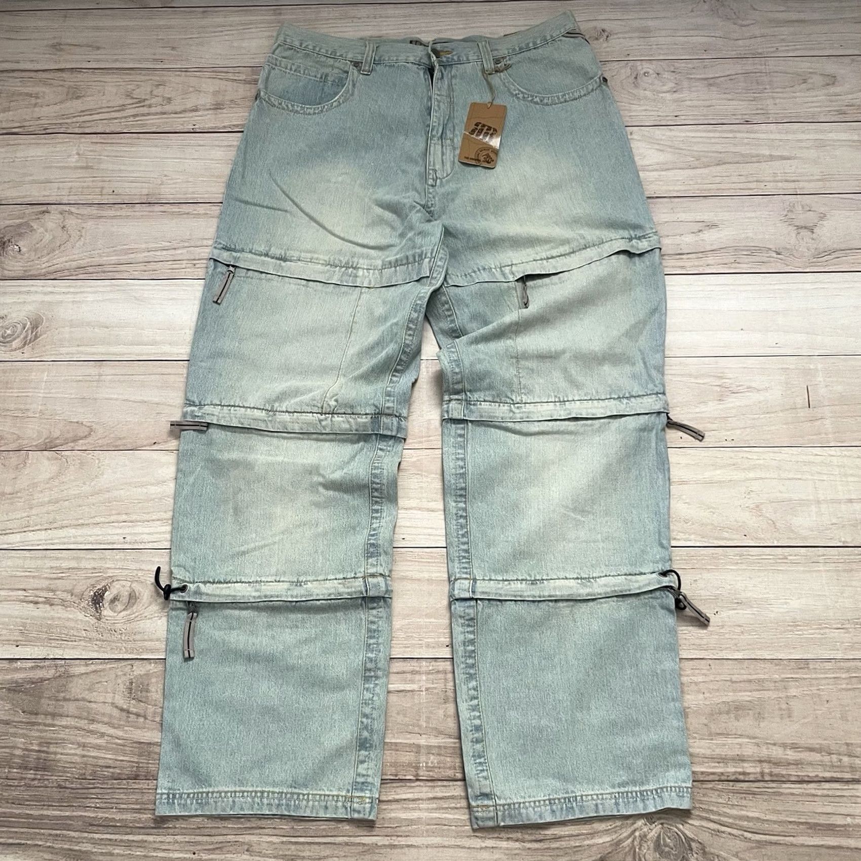 JNCO VINTAGE Royal Blue Jeans Jeans 40x34 Men's 90s Y2K Wide-Leg Denim Baggy 5-Pocket 100% Cotton Blue Mens Size US 40 / EU 56 - 2 Thumbnail
