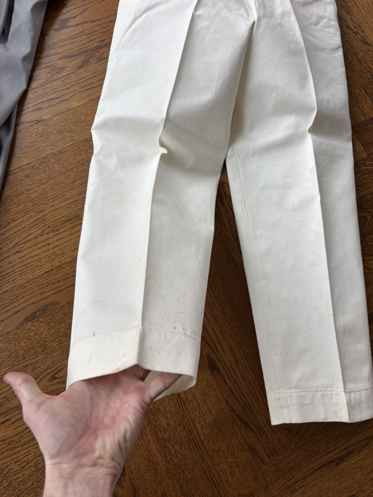 Vintage 1950s Trousers Vintage Dress Pants RCN Navy WW2 Structured Size 34R - 6 Thumbnail
