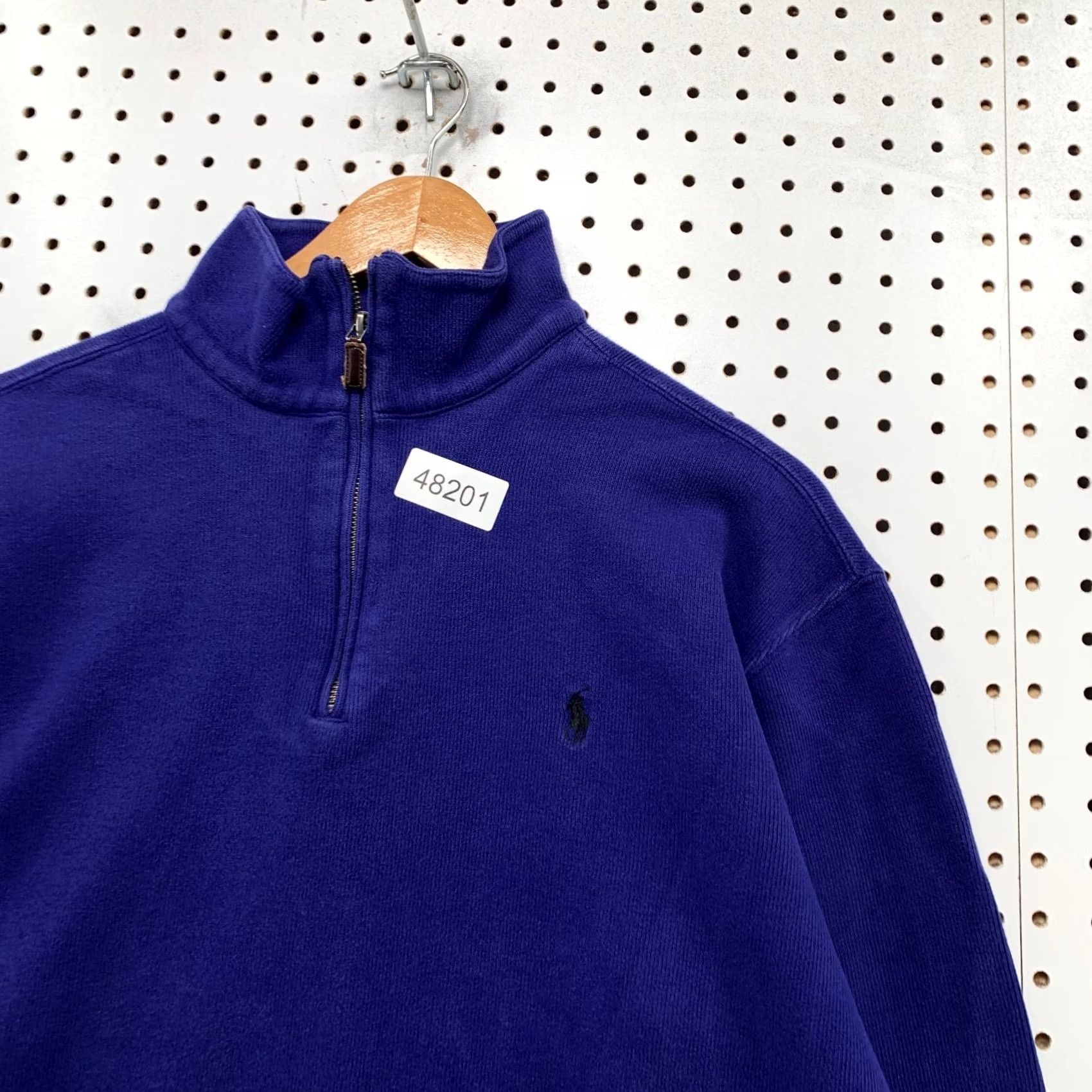 Polo Ralph Lauren Polo Ralph Lauren Quarter 1/4 Zip Sweater Mens Large Blue Mock Neck Preppy Size US L / EU 52-54 / 3 - 6 Thumbnail