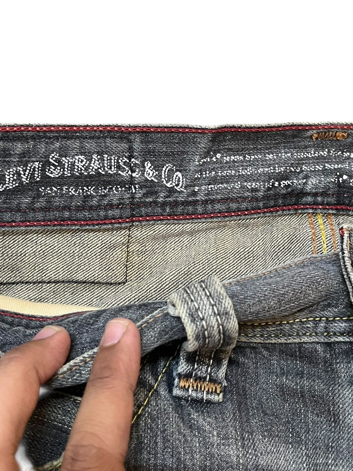 Le Grande Bleu (L.G.B.) × Levi's Vintage Levi’s 502 Studded Punk Faded Grunge Denim Size US 33 - 8 Thumbnail