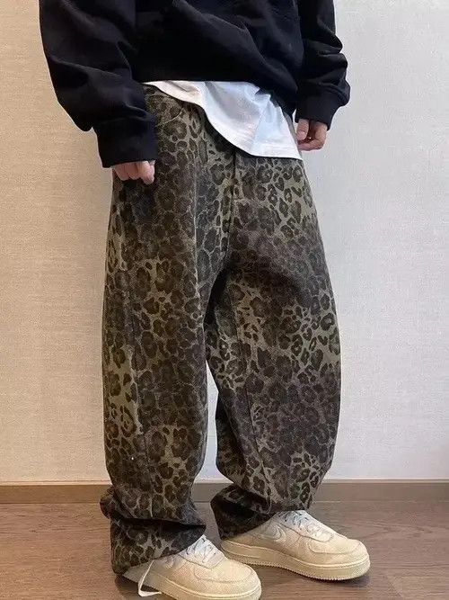 Japanese Brand Leopard Jeans Denim Pant Size US 29 - 1 Thumbnail
