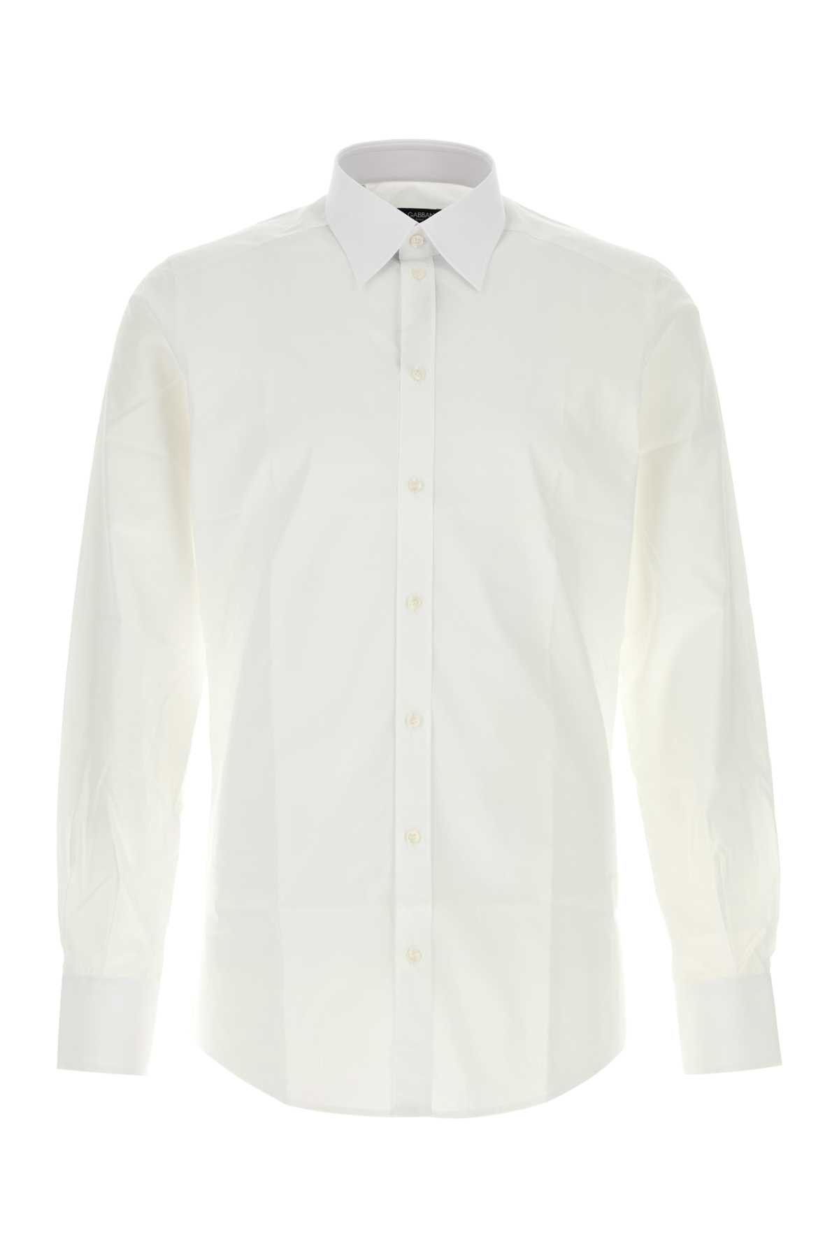 Dolce & Gabbana White Poplin Shirt Size US XL / EU 56 / 4 - 1 Thumbnail