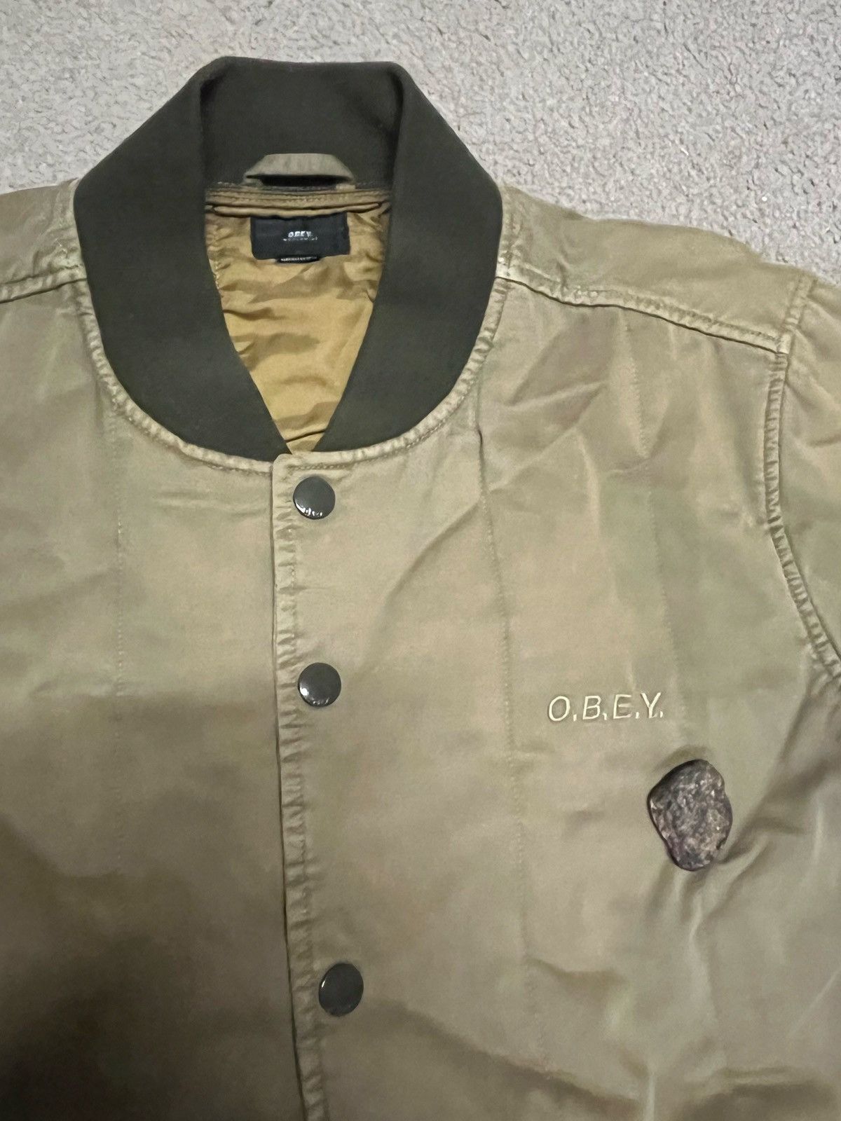Obey Obey LINESMAN Dusty Army Durable Heavy Twill Bomber Men's M Size US M / EU 48-50 / 2 - 2 Thumbnail