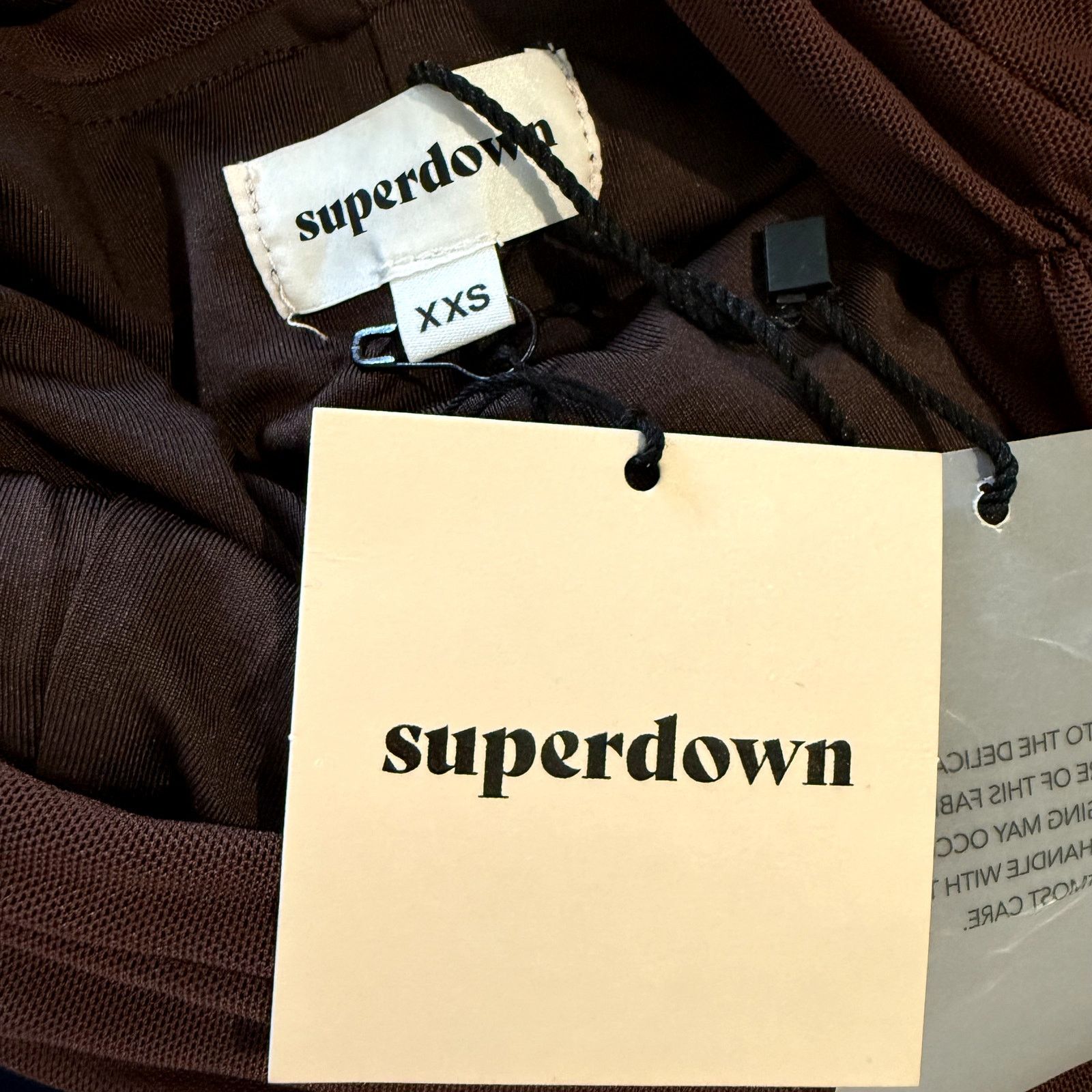 superdown Superdown Carolina Mini Dress in Chocolate, Size XXS Size XXS / US 00 / IT 34 - 6 Thumbnail