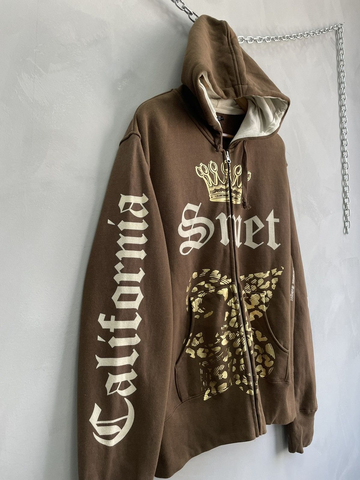 Christian Audigier Brown ed hardy overprint smet Hoodie by christian audigier Size US L / EU 52-54 / 3 - 7 Thumbnail