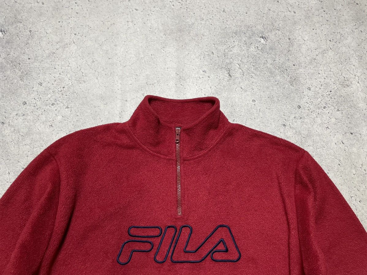 Fila × Vintage Vintage Fleece Sweatshirt Jacket 1/4 Zip Fila Big Logo Y2K Size US M / EU 48-50 / 2 - 5 Thumbnail
