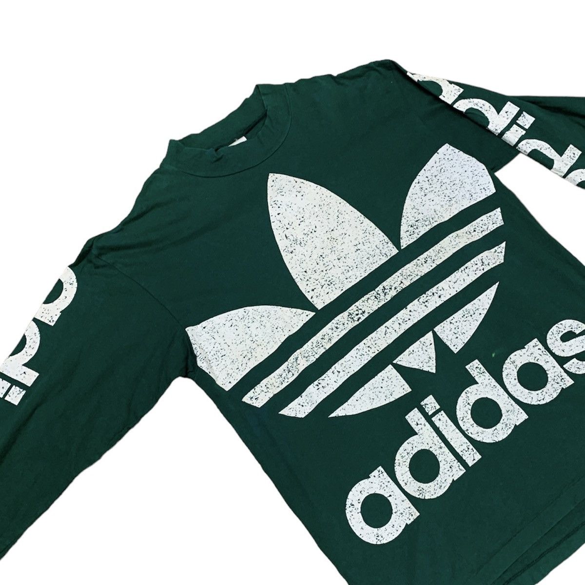 Vintage Vtg Adidas Trifoils Big Logo L/S T-Shirt Size US XL / EU 56 / 4 - 4 Thumbnail