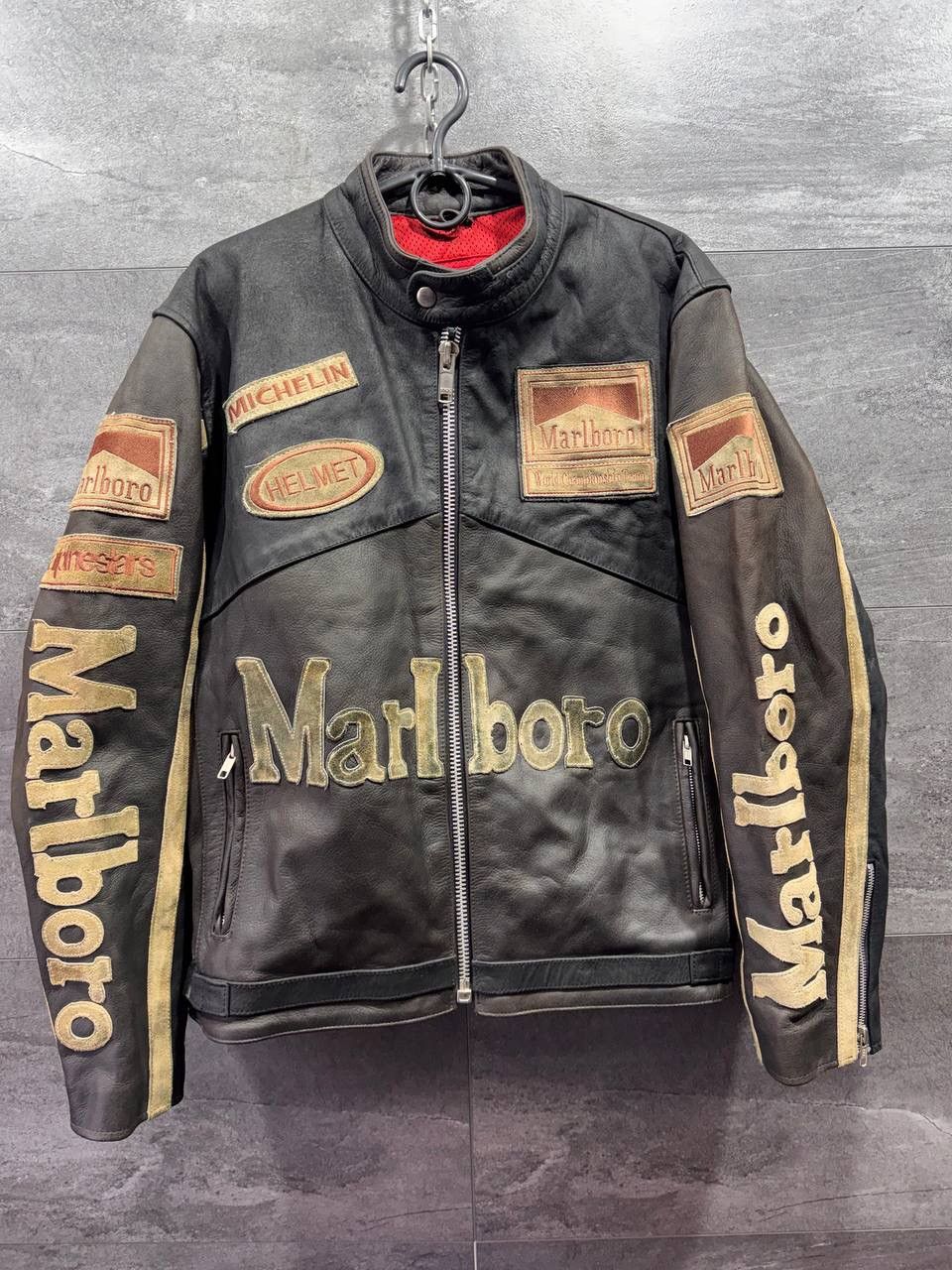 Marlboro Marlboro Vintage Racing Leather Rare Motorcycle Biker Jacket Size US S / EU 44-46 / 1 - 1 Thumbnail