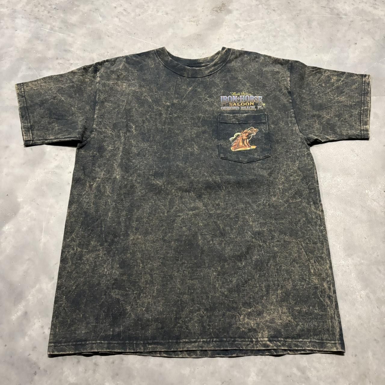Japanese Brand × Vintage Crazy Vintage Y2K/2000s Faded Iron Horse Bike Week Graphic Tee! Size US XL / EU 56 / 4 - 2 Thumbnail