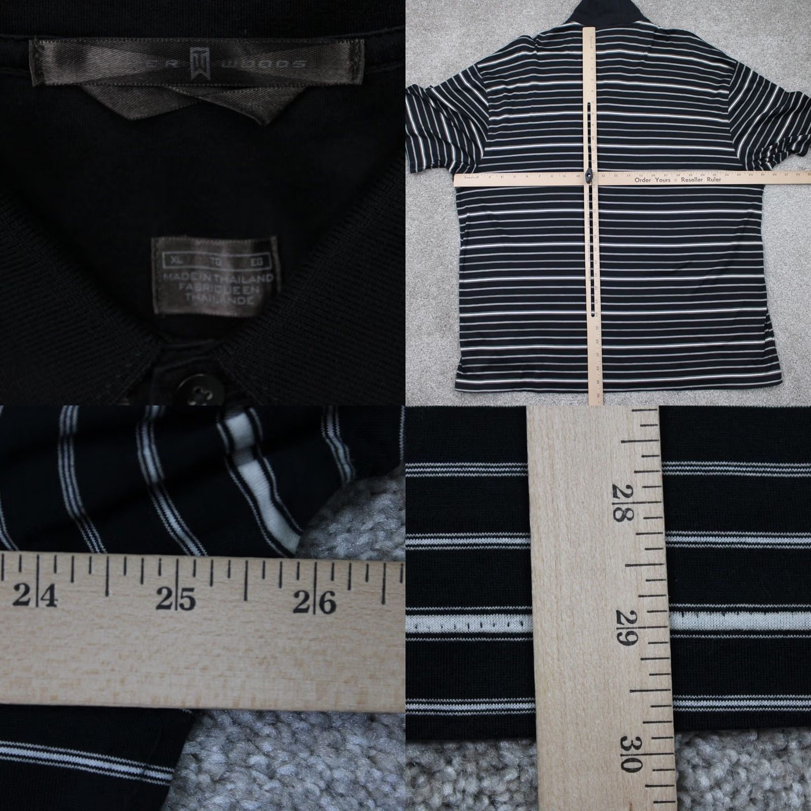Nike Nike Tiger Woods Polo Shirt Mens XL Black Gray S/S Pullover Medinah CC Logo Size US XL / EU 56 / 4 - 8 Thumbnail