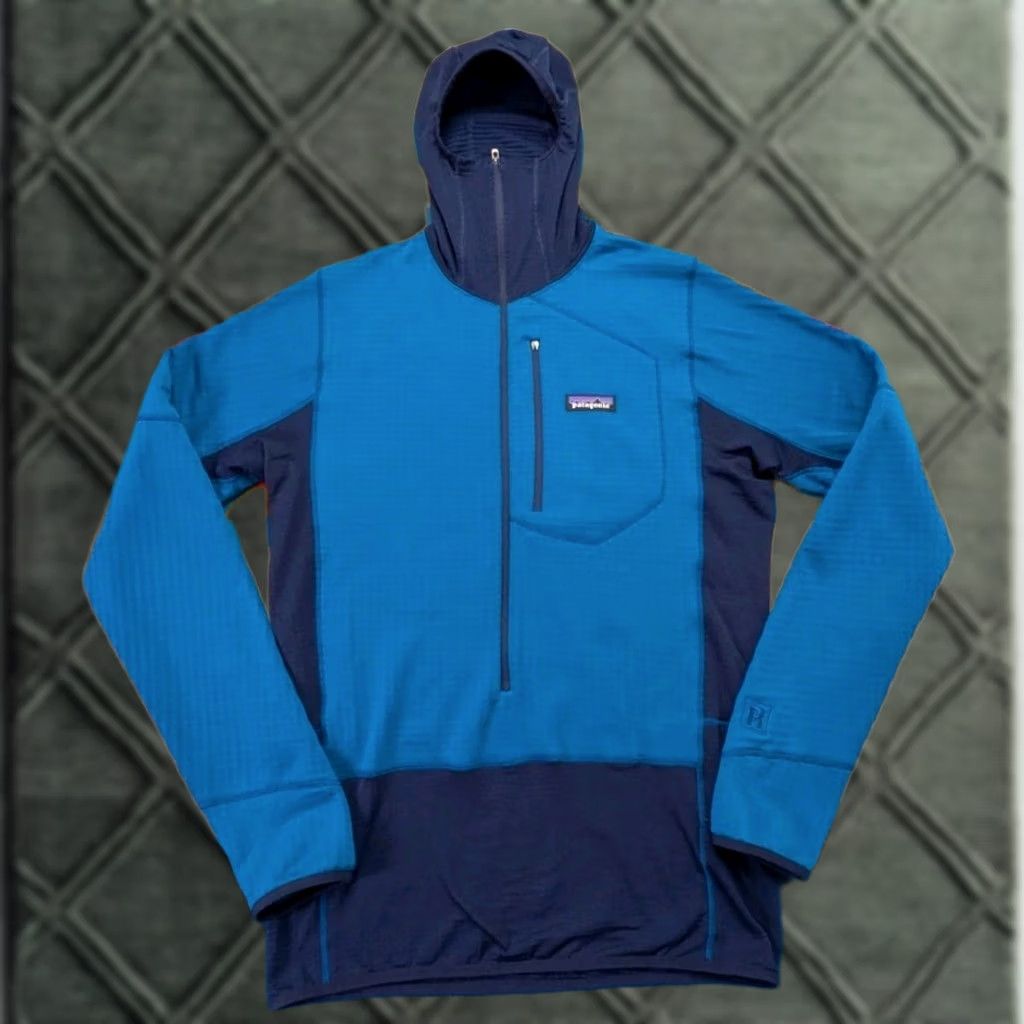 Patagonia VINTAGE Patagonia R1 Tech Face Hoody Jacket Regulator Hooded Grid Fleece Medium Blue 90s Mens Size US M / EU 48-50 / 2 - 1 Thumbnail