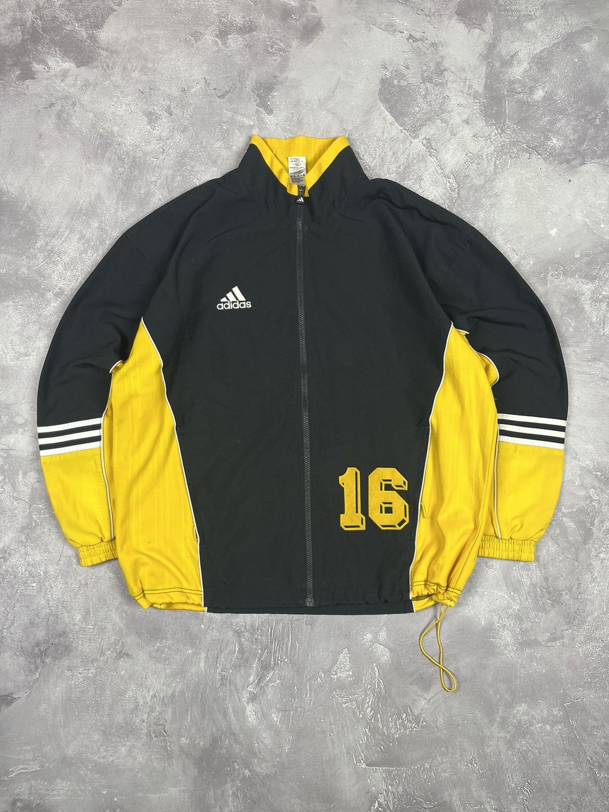 Adidas Vintage Adidas Soccer Jacket Yellow/Black SV POLICH/SCHLEICH Size US L / EU 52-54 / 3 - 1 Thumbnail