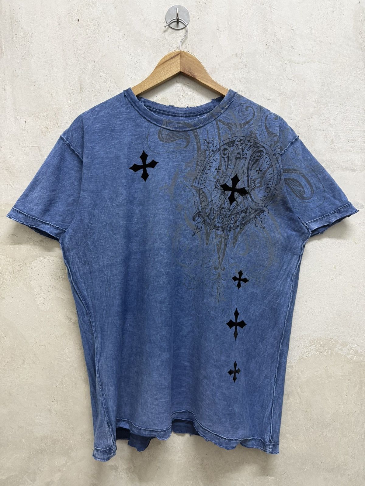 Affliction 2000s Affliction Angel Wings Cross Reversible y2k Tees Size US L / EU 52-54 / 3 - 6 Thumbnail