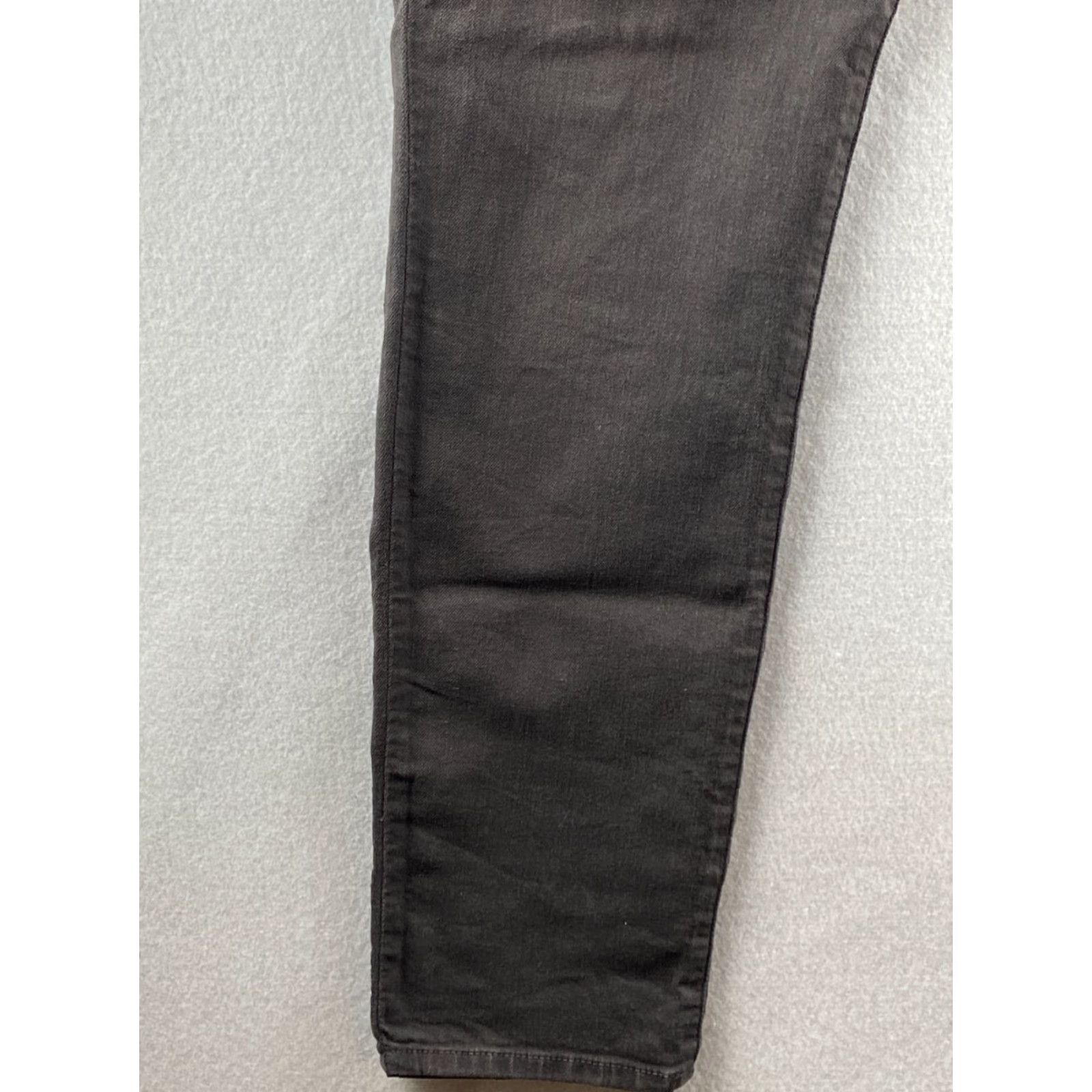 Vintage Refuge Jeans Womens 14 Gray Super Skinny High Rise Stretch Denim Tummy Control Dark Wash 3 Button Front Size 36" / US 14 / IT 50 - 6 Thumbnail