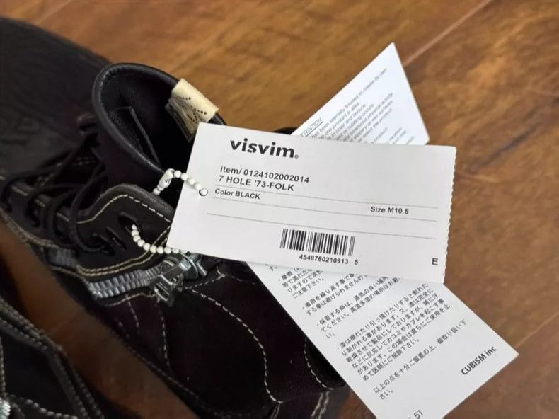 Visvim Visvim 7-Hole 73 Folk Boots Black-2508 Size US 10.5 / EU 43-44 - 4 Thumbnail