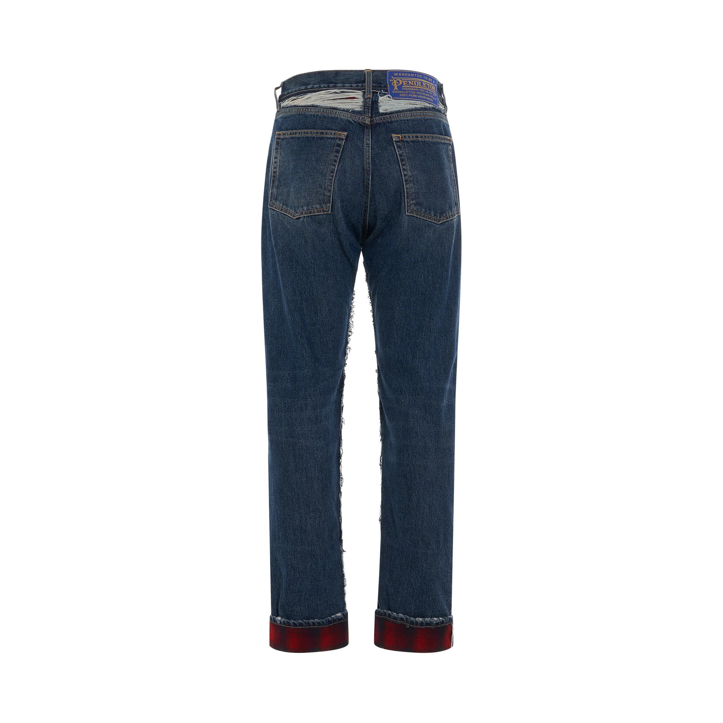 Maison Margiela o1mris0824 Fold Jeans in Indigo Size US 31 - 3 Thumbnail