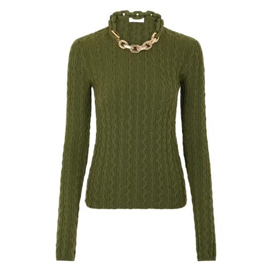 Paco Rabanne PACO RABANNE Women Tops 25AMPU049 ML0320 P303 GREEN Size S / US 4 / IT 40 - 1 Thumbnail