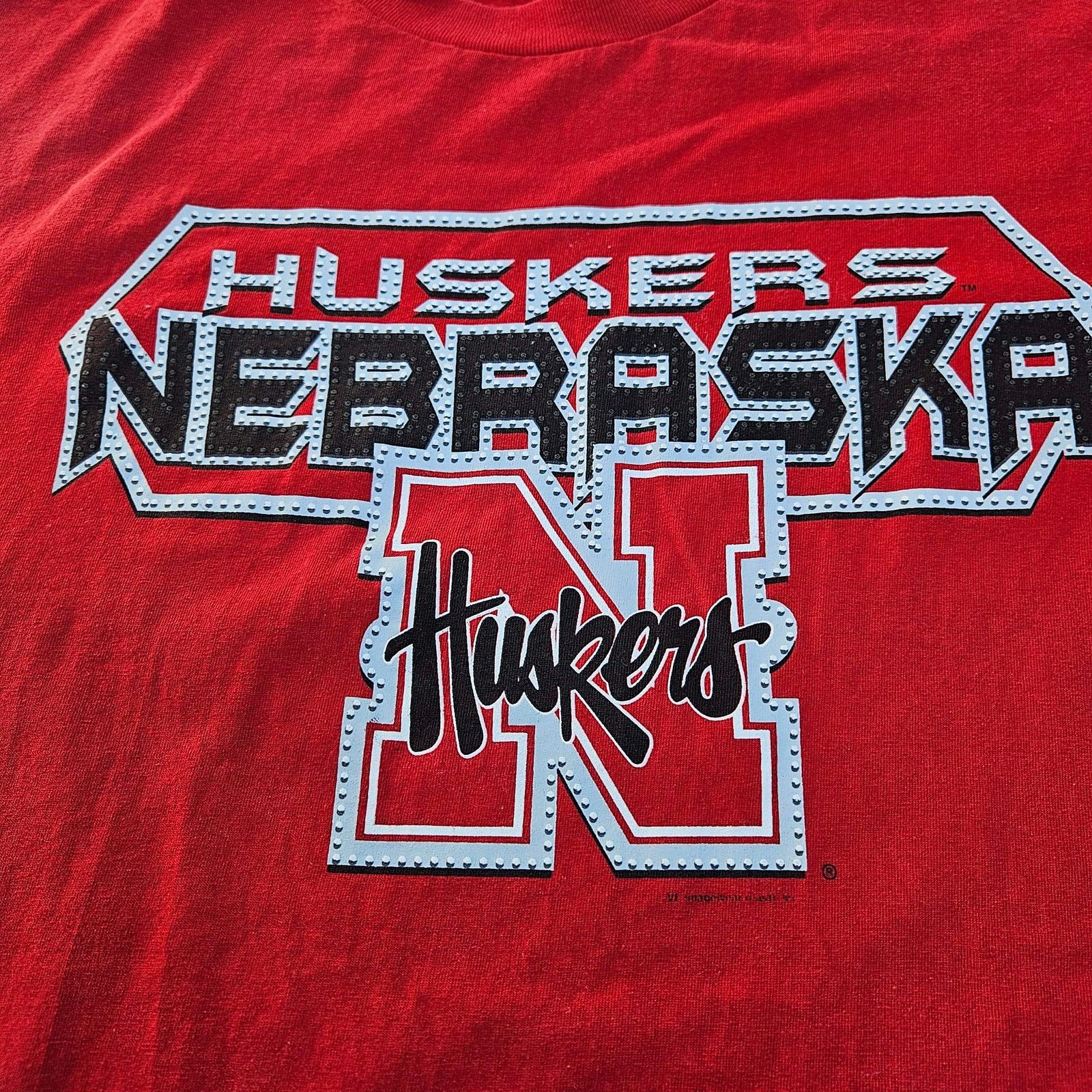 CSA Vintage Y2K Nebraska Huskers T-Shirt Size XL Raised Graphic Size US XL / EU 56 / 4 - 2 Thumbnail