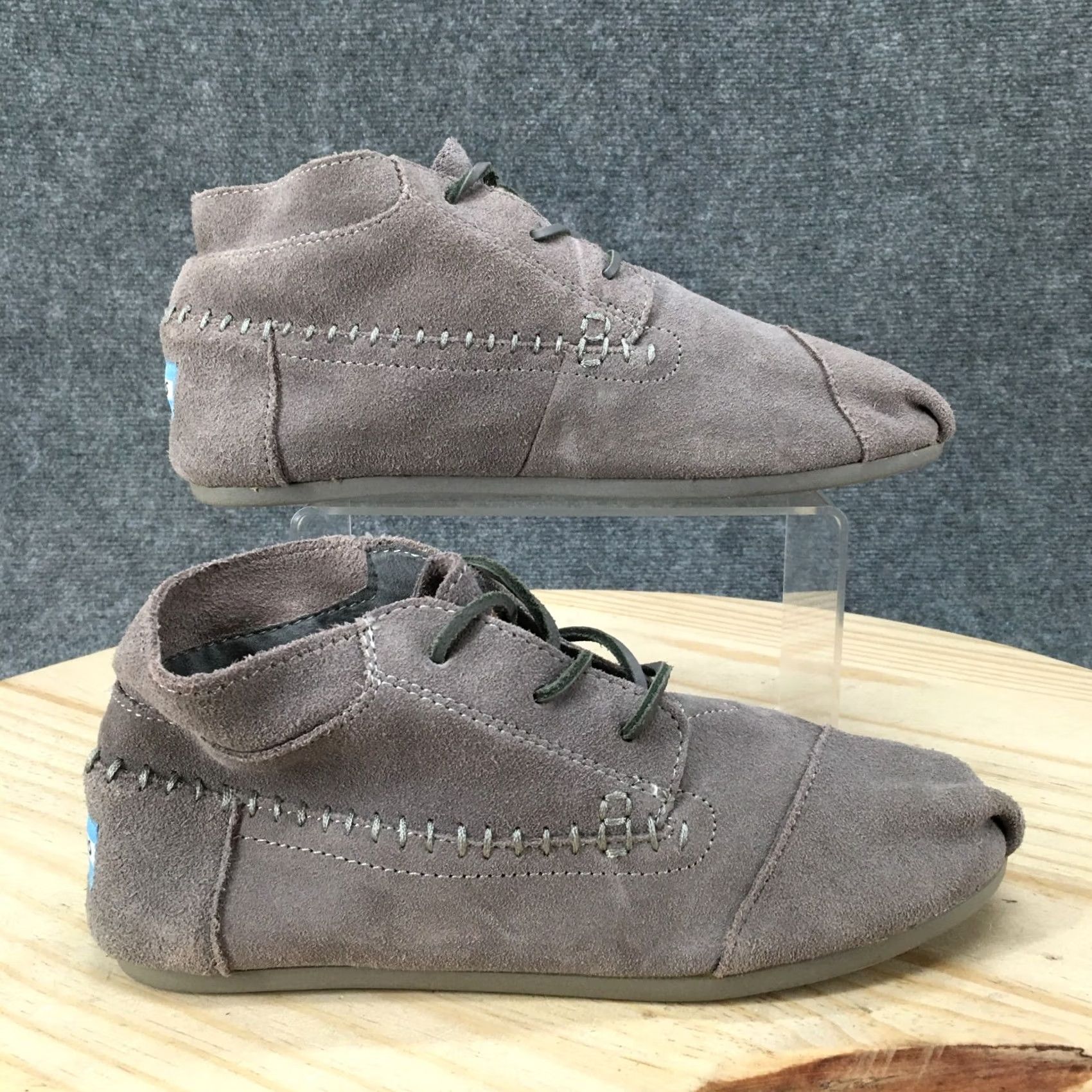 Toms TOMS Boots Womens 9 Chukka Gray Lace Up Comfort Flat Casual Tribal Ankle Top Size M / US 6-8 / IT 42-44 - 2 Thumbnail