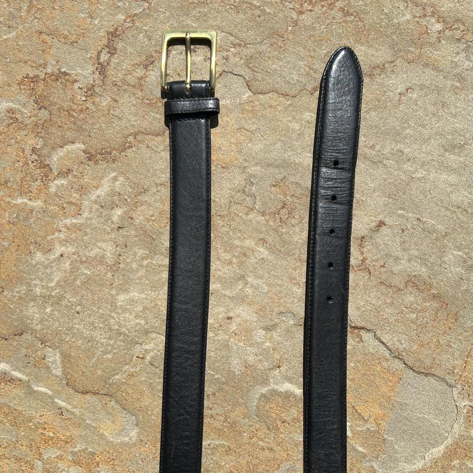 Vintage Vintage 80s Black Leather Belt Size ONE SIZE - 2 Thumbnail