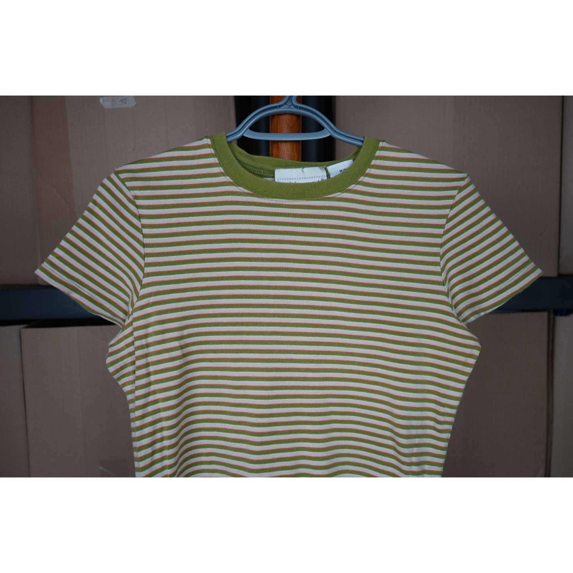 Vintage 90s Wardrobe Essentials Green Striped M #393 Size M / US 6-8 / IT 42-44 - 3 Thumbnail