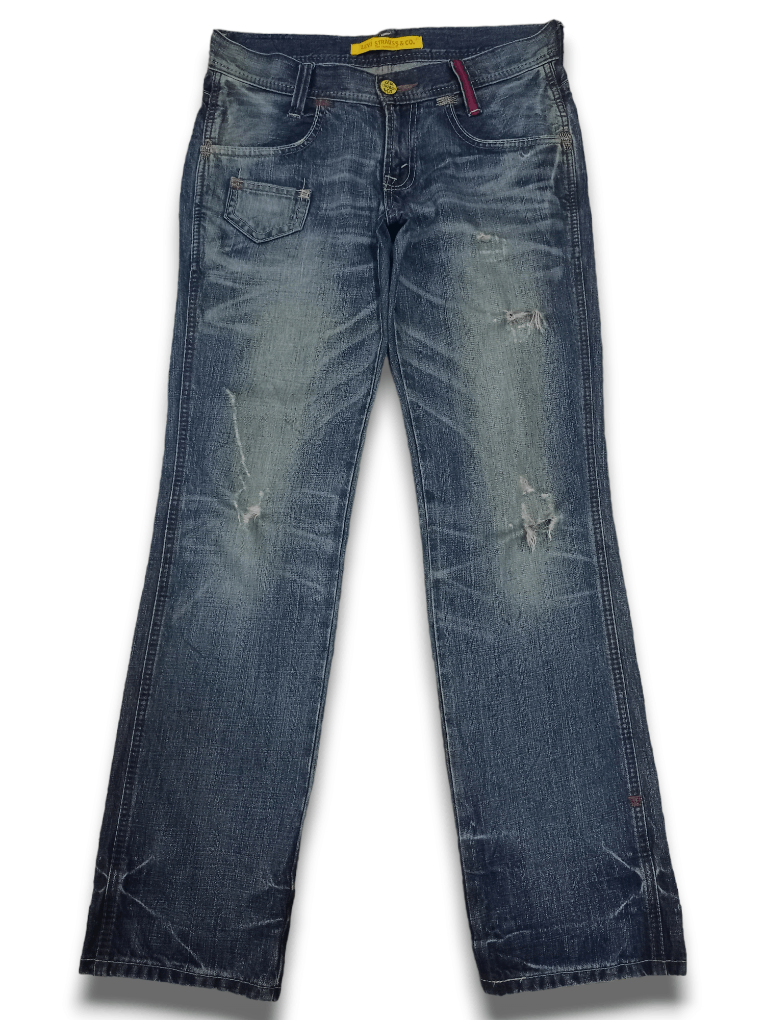 Levi's × Levi's Vintage Clothing Vintage Levis Avant Garde Style Ripped Loose Jeans 31x31 Size US 31 - 1 Thumbnail