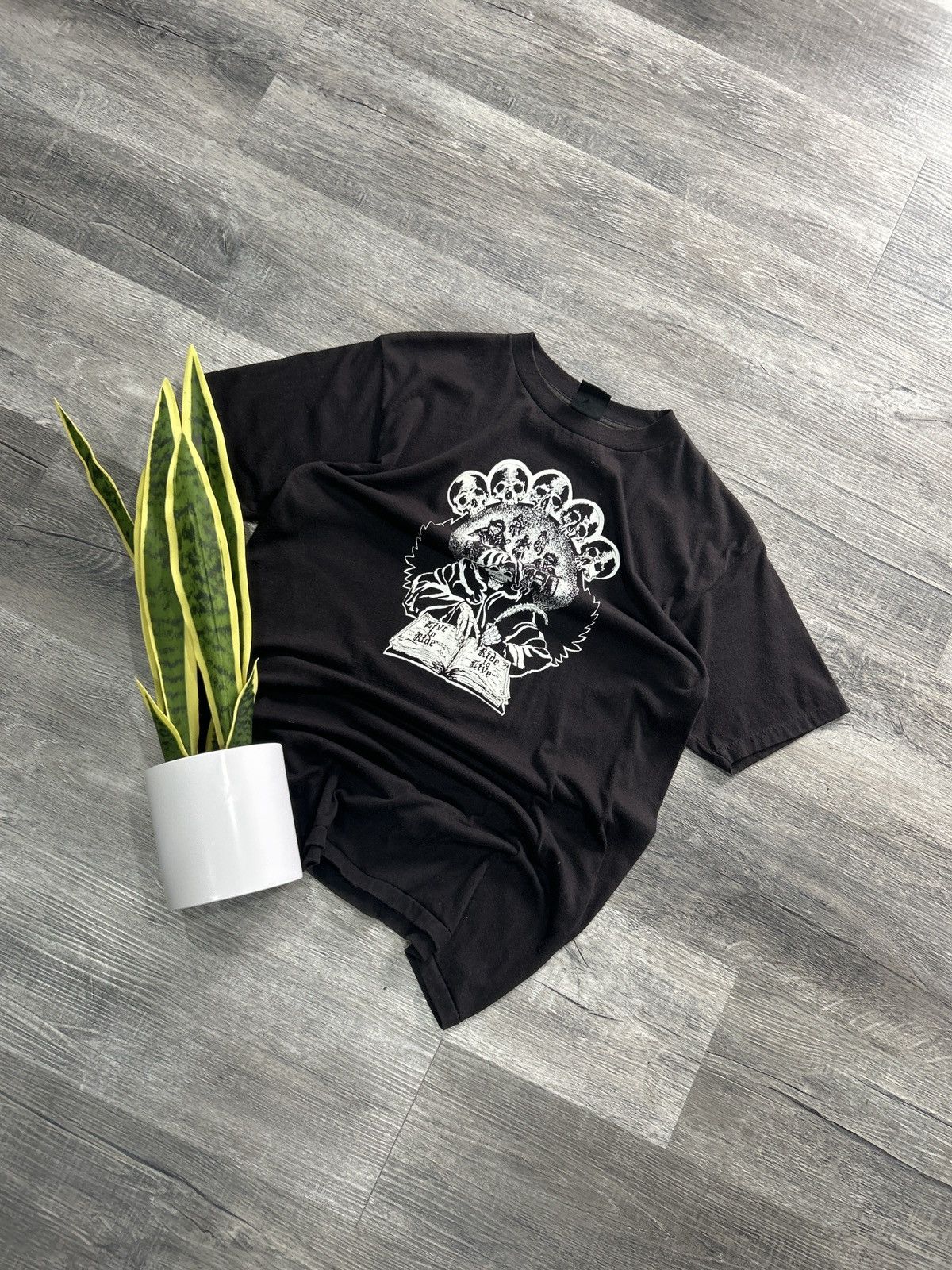 Harley Davidson × Vintage Rare Vintage Harley Davidson Live to Ride Ride to Live Shirt Size US L / EU 52-54 / 3 - 1 Thumbnail