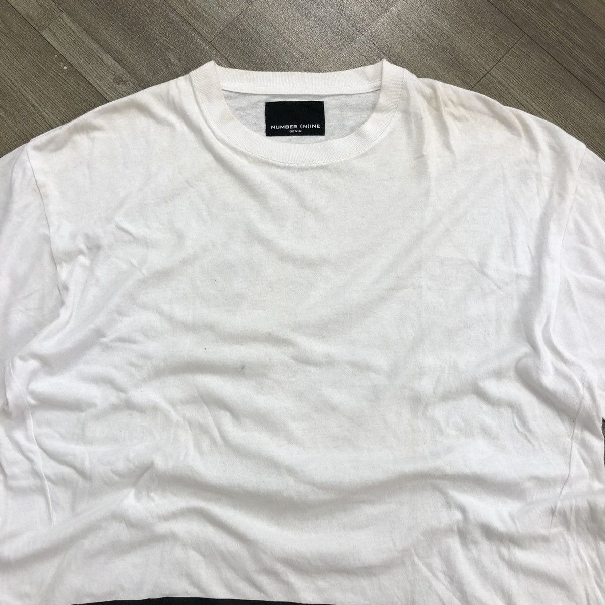 Japanese Brand × Number (N)ine × Takahiromiyashita The Soloist. Vintage Number (N)ine Denim Spell Out White Tee Size US M / EU 48-50 / 2 - 2 Thumbnail