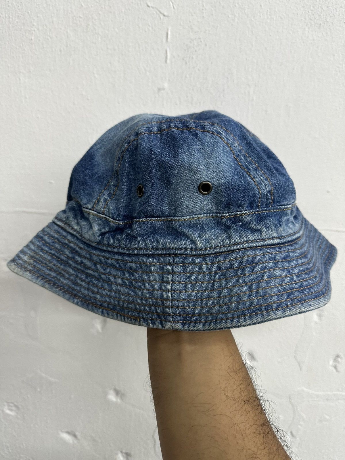 Vintage VTG MISTRAL France Denim Bucket Hat Size ONE SIZE - 4 Thumbnail