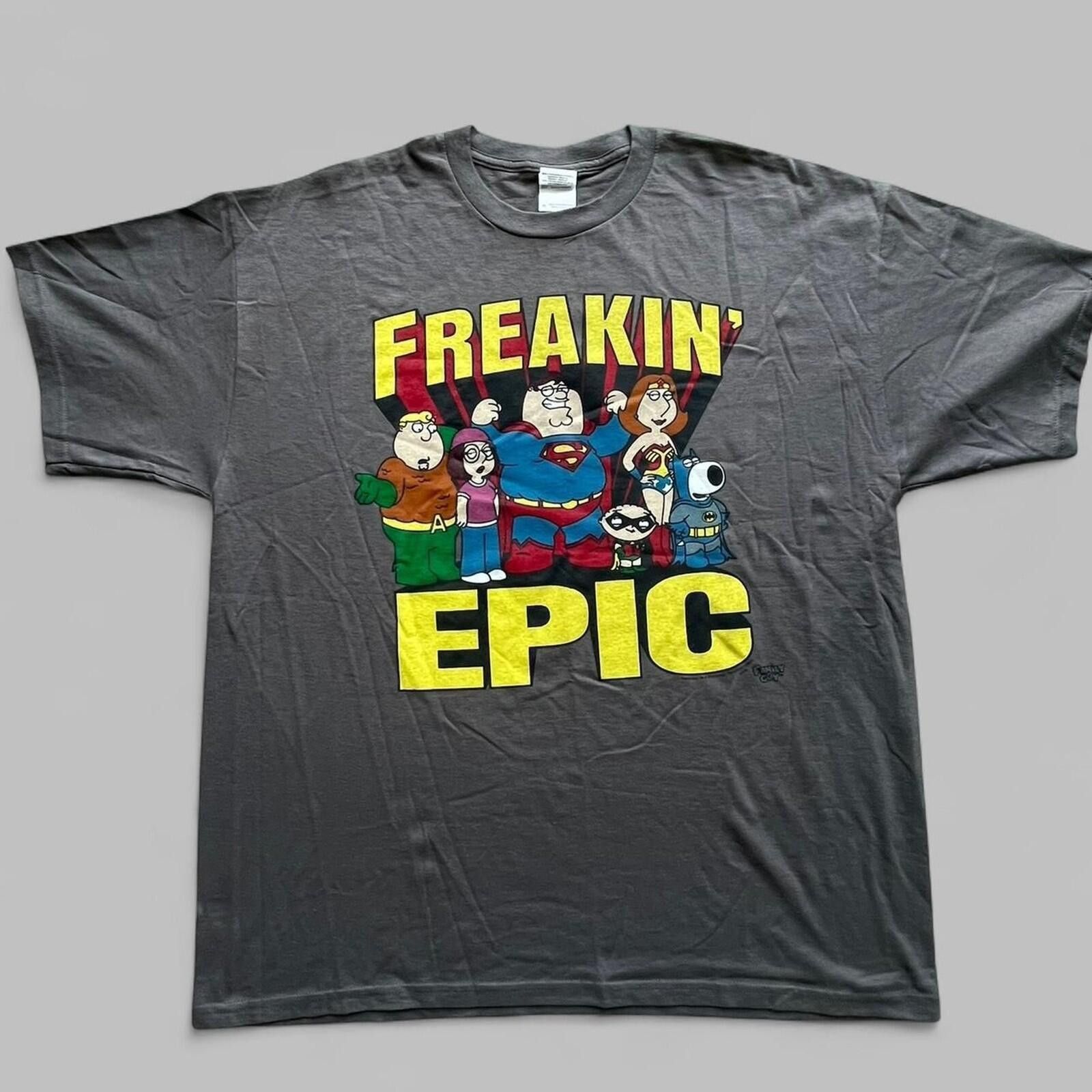 Gildan 2010 Family Guy Freakin Epic DC Superhero Crossover T-Shirt Size US XXL / EU 58 / 5 - 1 Thumbnail