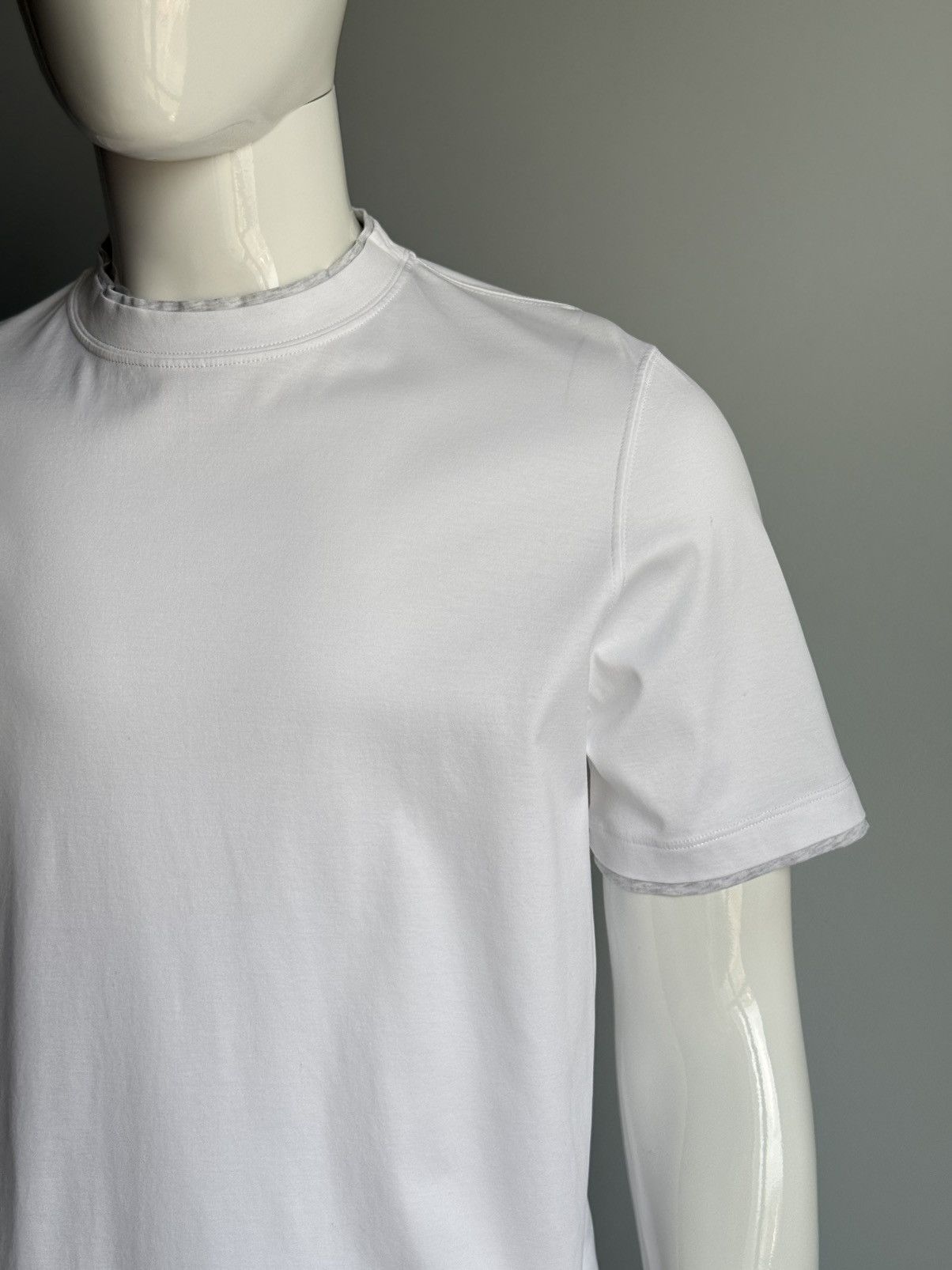 Brunello Cucinelli Brunello Cucinelli White Crew Neck T-Shirt 100% Cotton Size US M / EU 48-50 / 2 - 8 Thumbnail