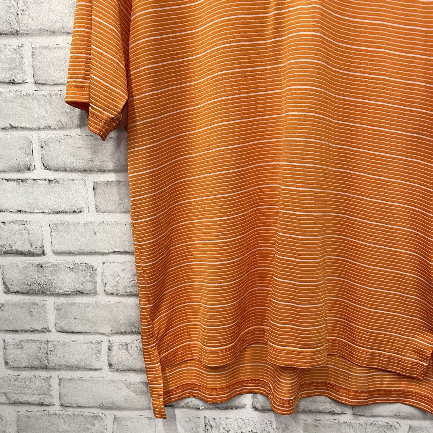 Adidas Adidas Climalite Polo Shirt Mens M Orange Striped Athletic Stretchy Shirt Size US M / EU 48-50 / 2 - 3 Thumbnail