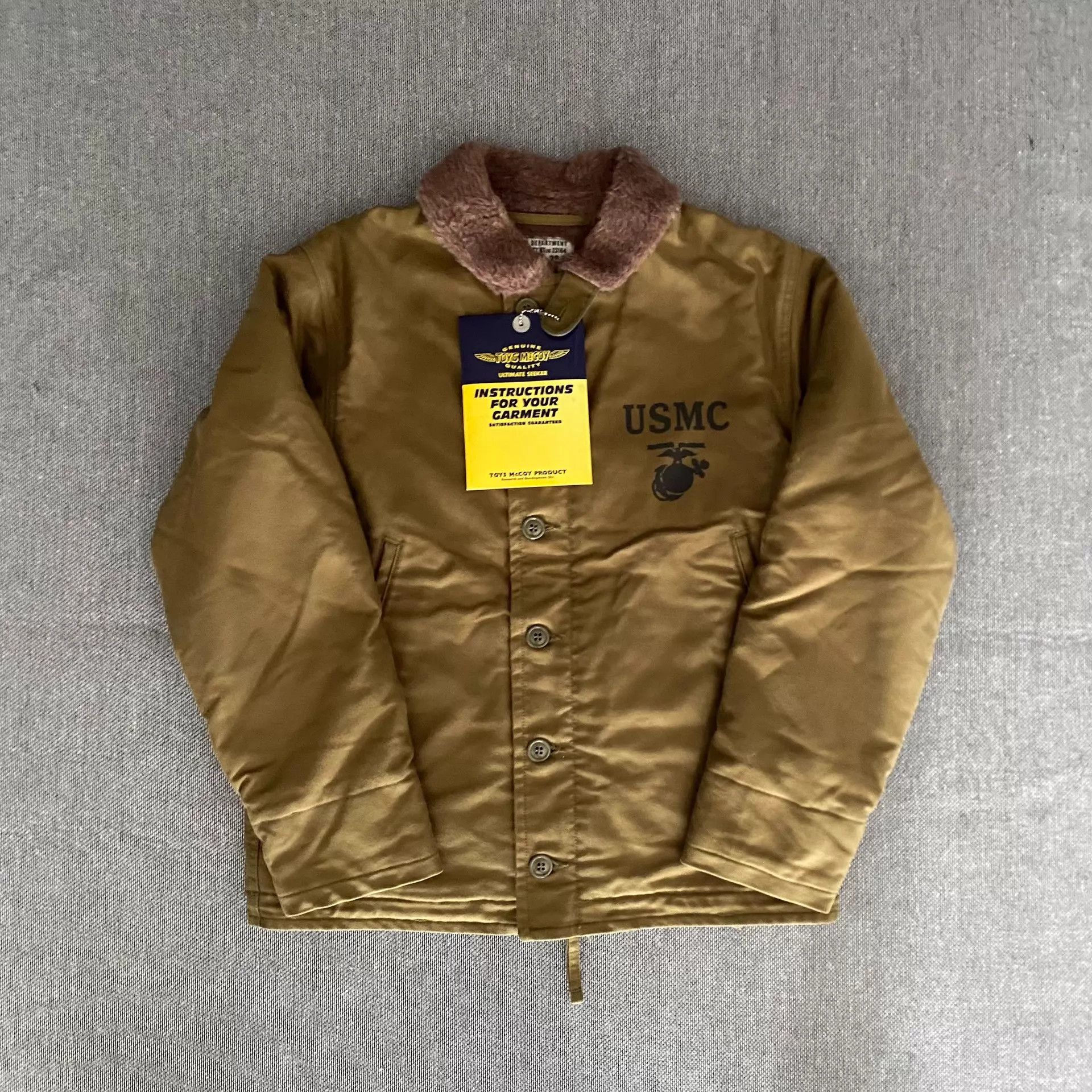 TOYS McCOY Toys Mccoy N1 USN Navy Canvas Alpaca Lining Deck Jacket 38 Size US S / EU 44-46 / 1 - 1 Thumbnail