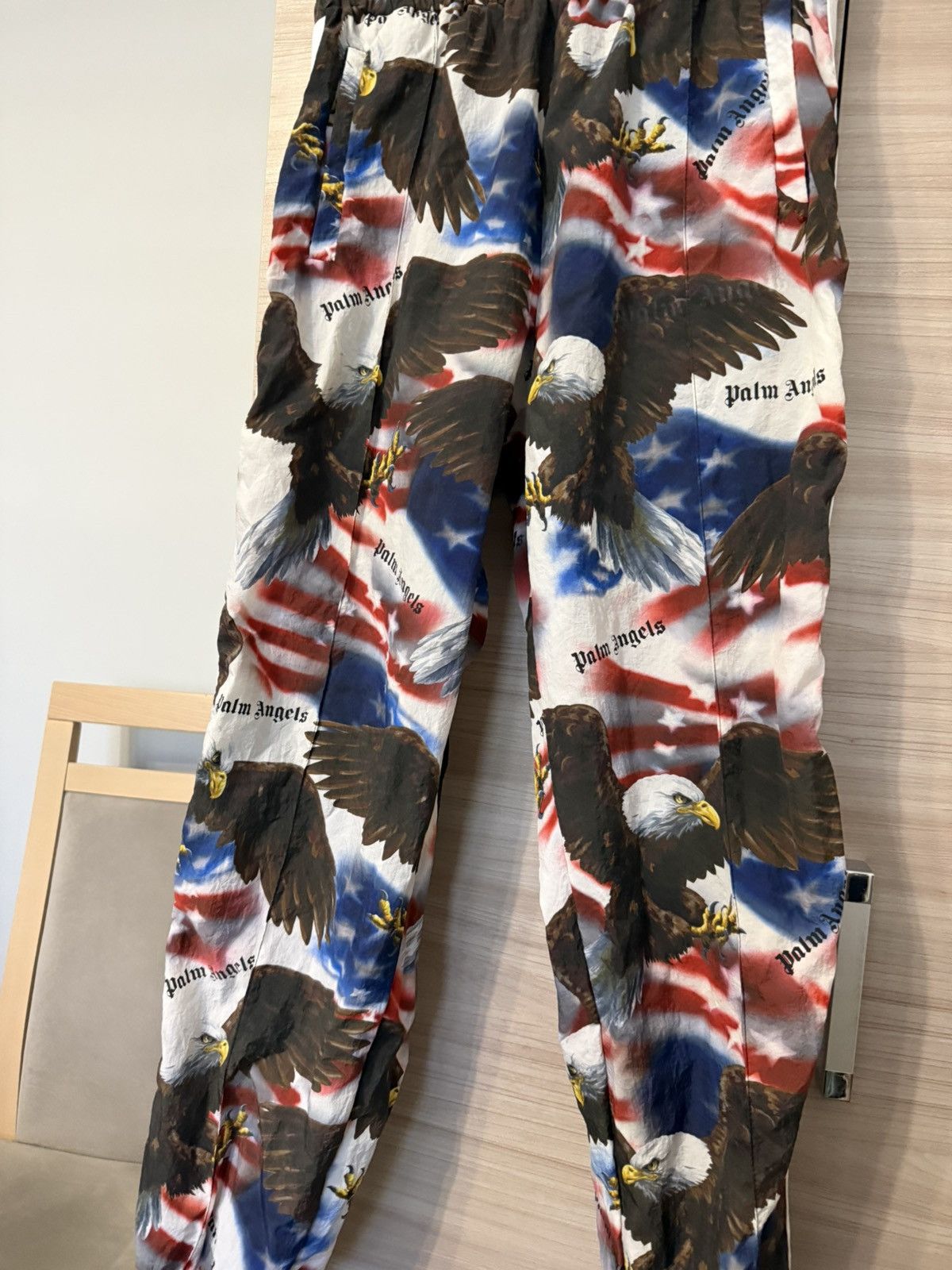 Palm Angels Palm Angels Track Pants Eagles America USA Design Trousers Size US 36 / EU 52 - 3 Thumbnail