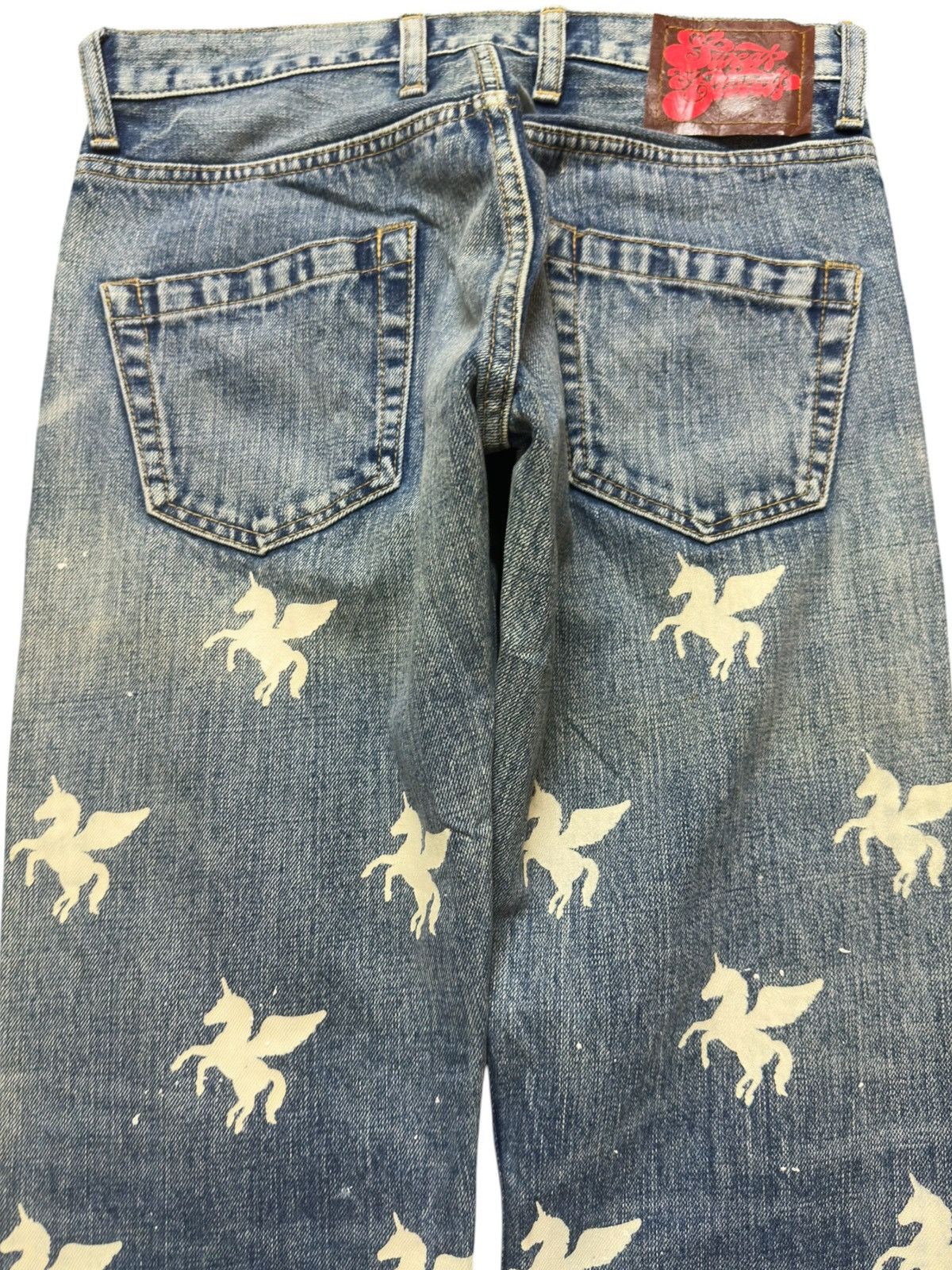 Hysteric Glamour Vintage RNA.Slang Ripped Unicorn Stamped Distressed Denim Size US 28 / EU 44 - 5 Thumbnail