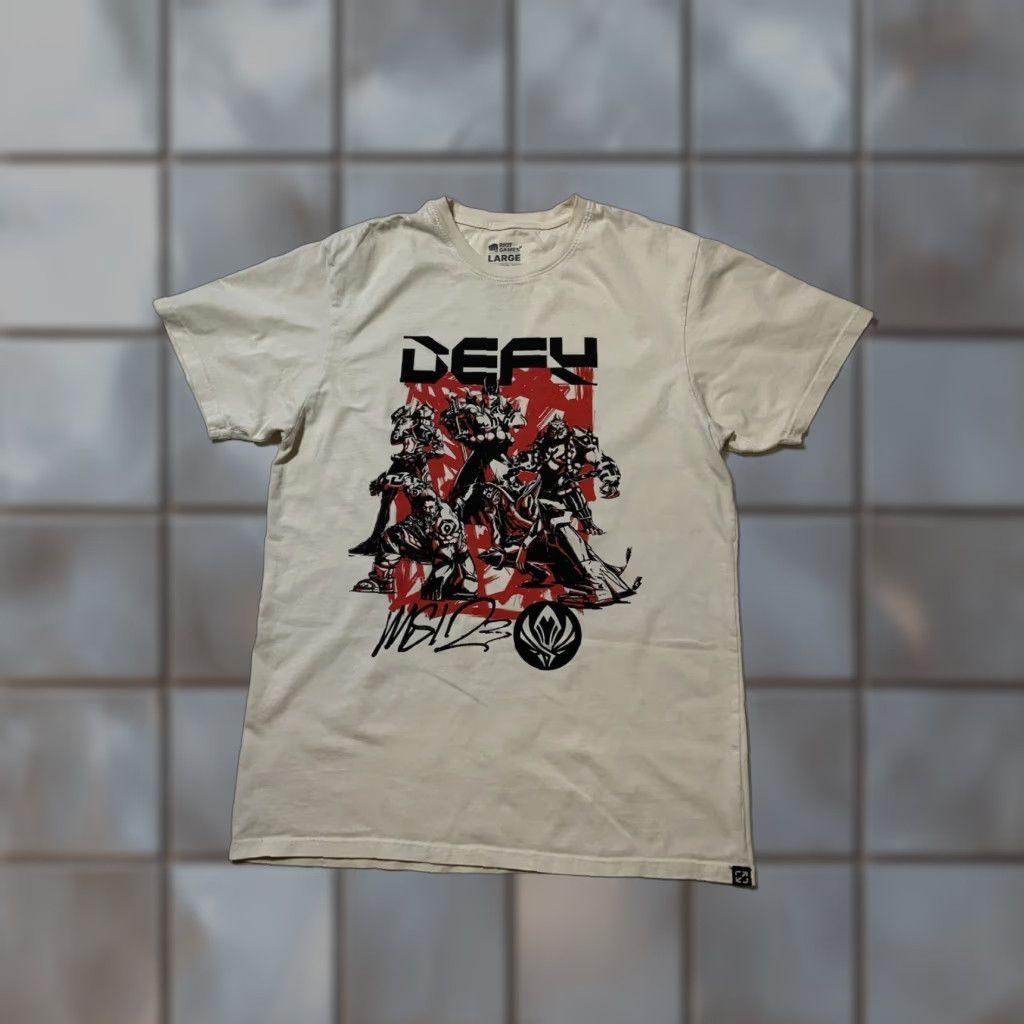 Vintage Riot Games MSI 2023 Defy Haters LOL League Of Legends Esports Graphic T-Shirt LG White Mens Large Size US L / EU 52-54 / 3 - 1 Thumbnail