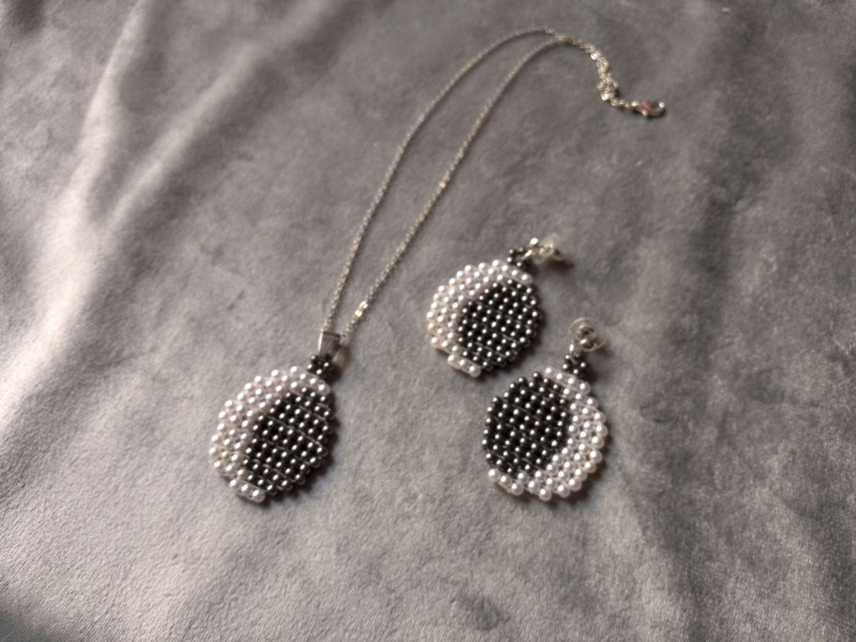Handmade Necklace pendant, earrings Moon. Elegant Size ONE SIZE - 1 Thumbnail