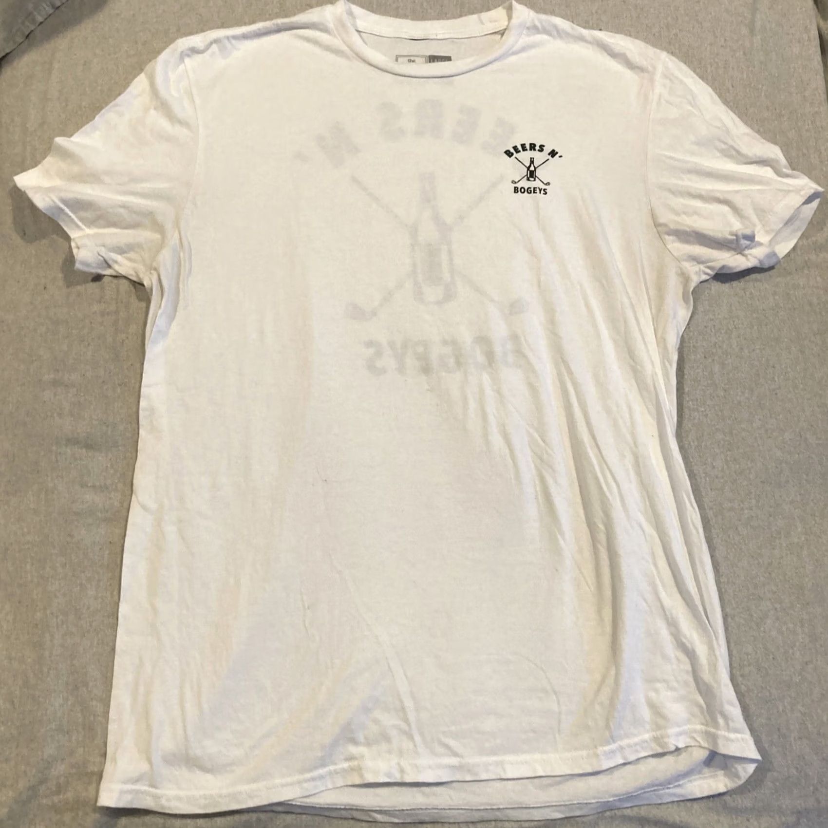 X-LARGE THE DOUBLE BOGIE CLUB BEERS N' BOGEYS T SHIRT DOUBLE SIDED LARGE AWESOME Size US L / EU 52-54 / 3 - 2 Thumbnail