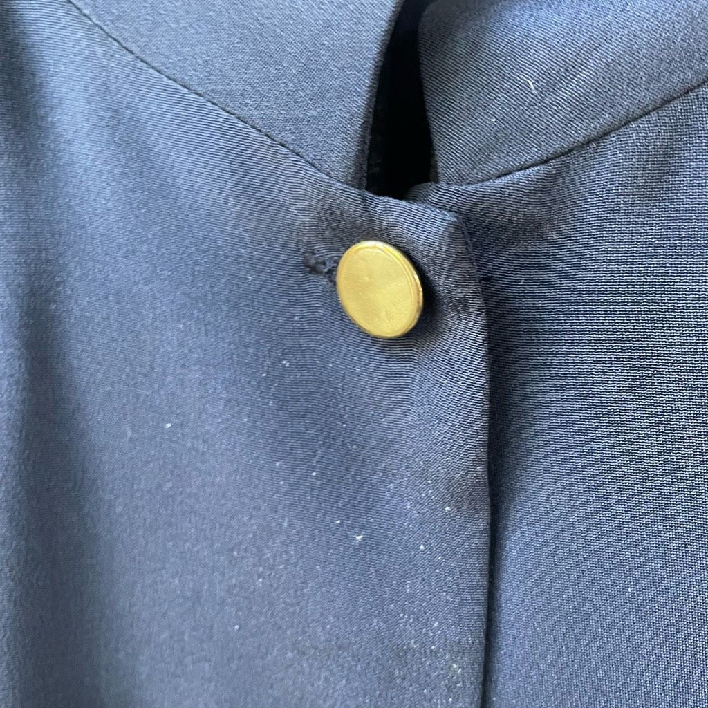 Other Patrick Christopher Dark Blue 100% Silk Band Collar Gold But Size XXL / US 16-18 / IT 52-54 - 3 Thumbnail