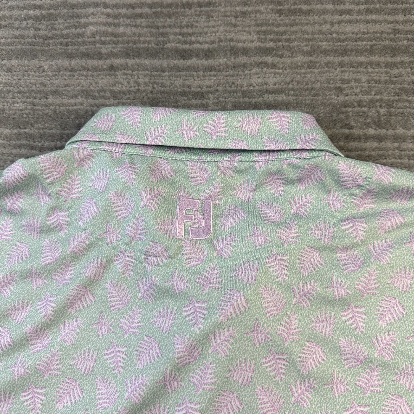 Footjoy FootJoy Polo Shirt Mens XL Green All Over Floral Print Golf Performance Short Sleeve Shirt Regular Fit Size US XL / EU 56 / 4 - 4 Thumbnail