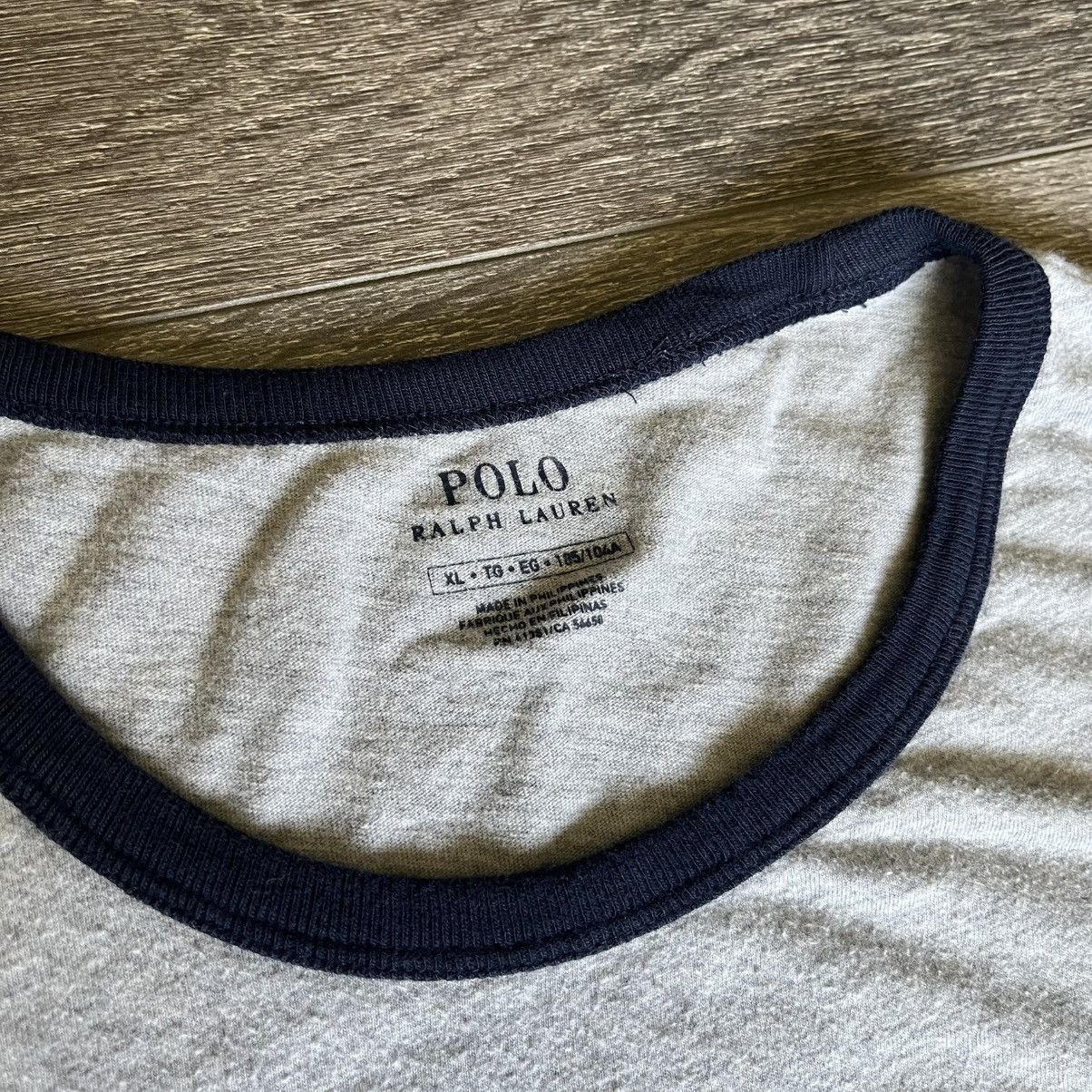 Polo Ralph Lauren × Ralph Lauren × Vintage Polo Ralph Lauren Script Cursive Logo Ringer Varsity T Shirt Size US XL / EU 56 / 4 - 5 Thumbnail