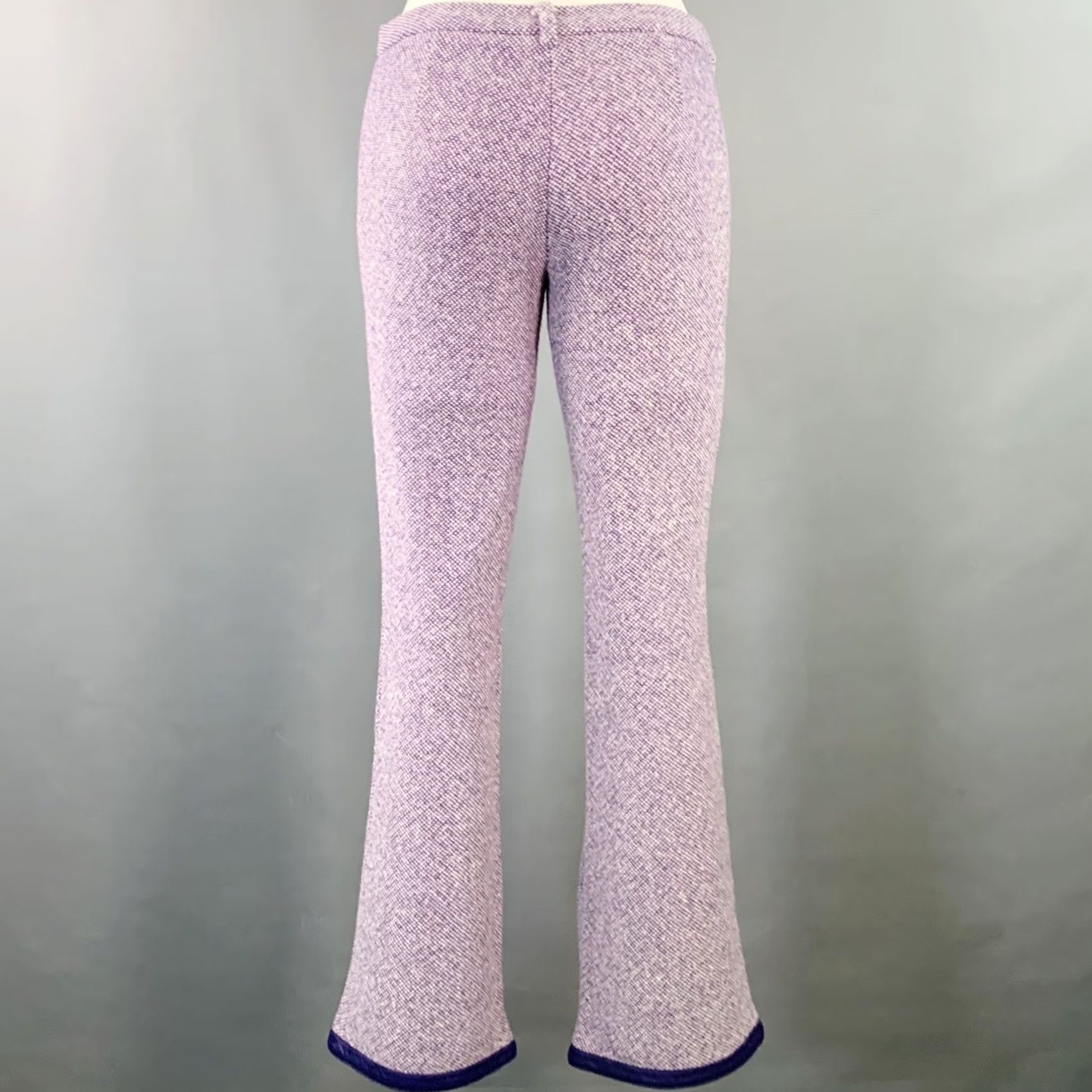 Dolce & Gabbana D&G by DOLCE & GABBANA Dress Womens 26 Purple Size White Wool Blend Woven Flared Pants Size 26" / US 2 / IT 38 - 3 Thumbnail