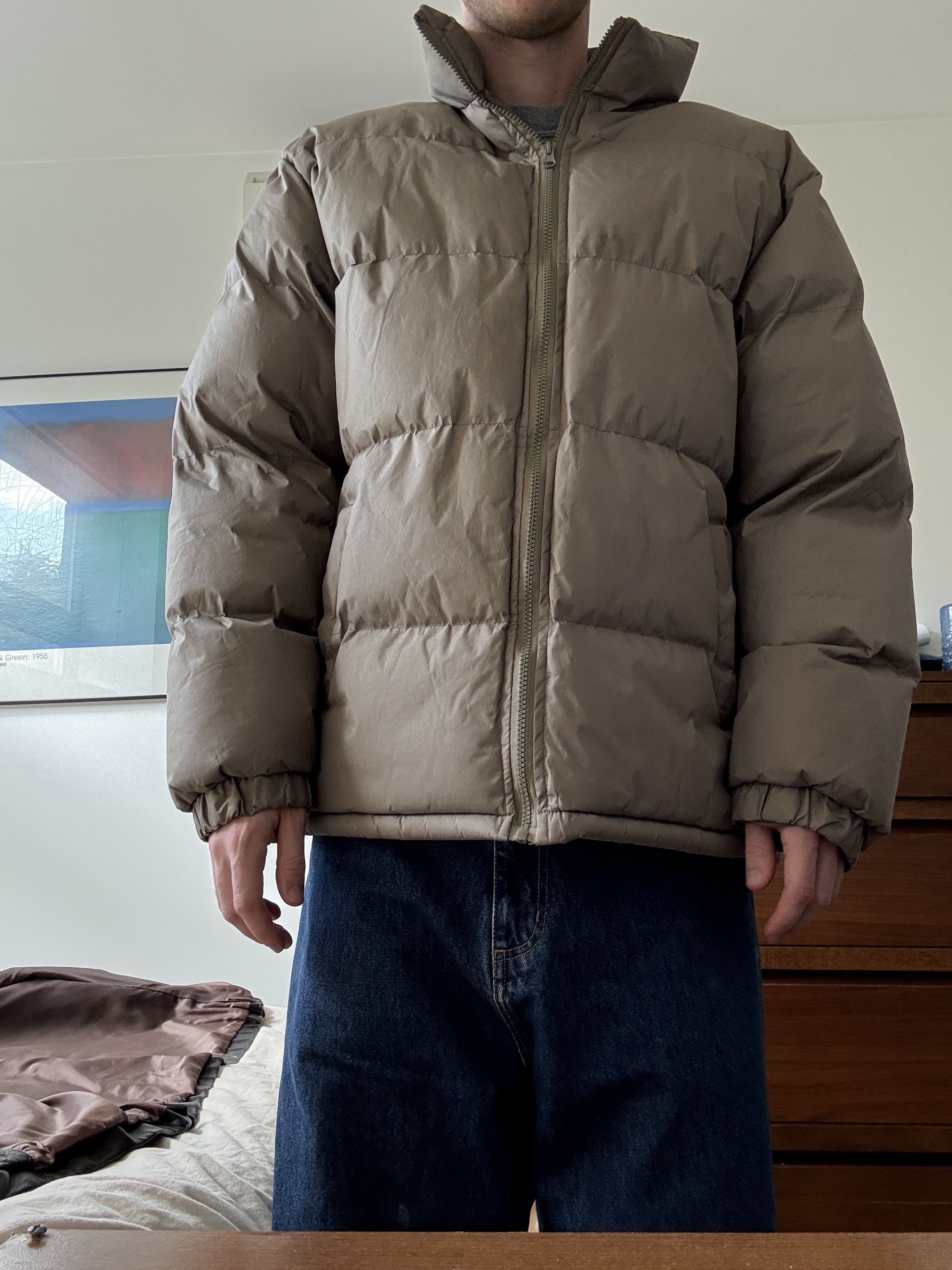 Other Vintage Franklin Allen Taupe Puffy Down Jacket Size US L / EU 52-54 / 3 - 3 Thumbnail